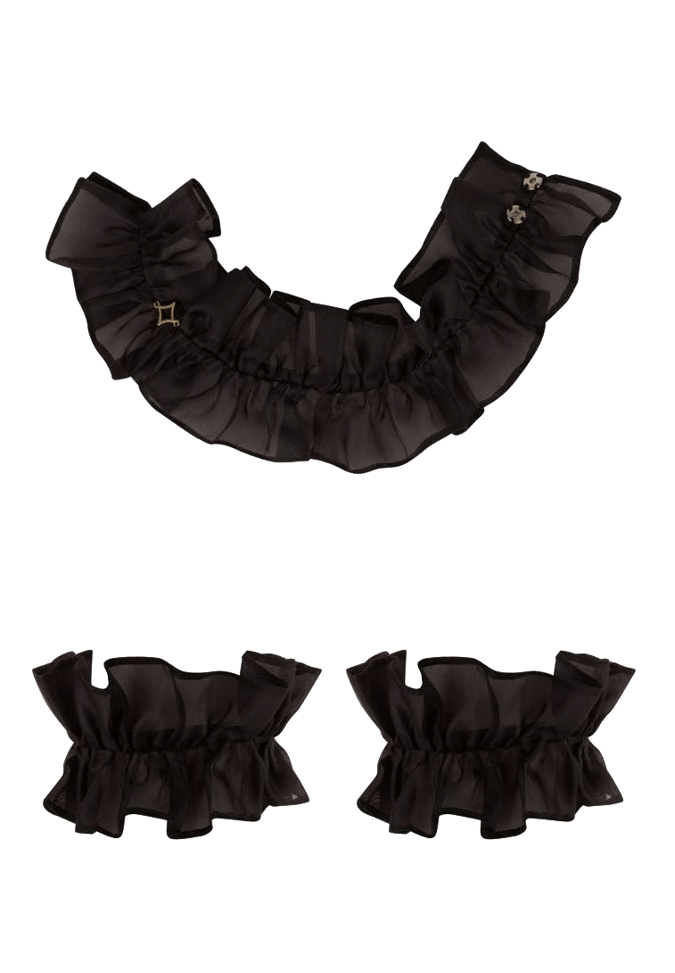 Ruffled Choker & Anklets made by ONORI