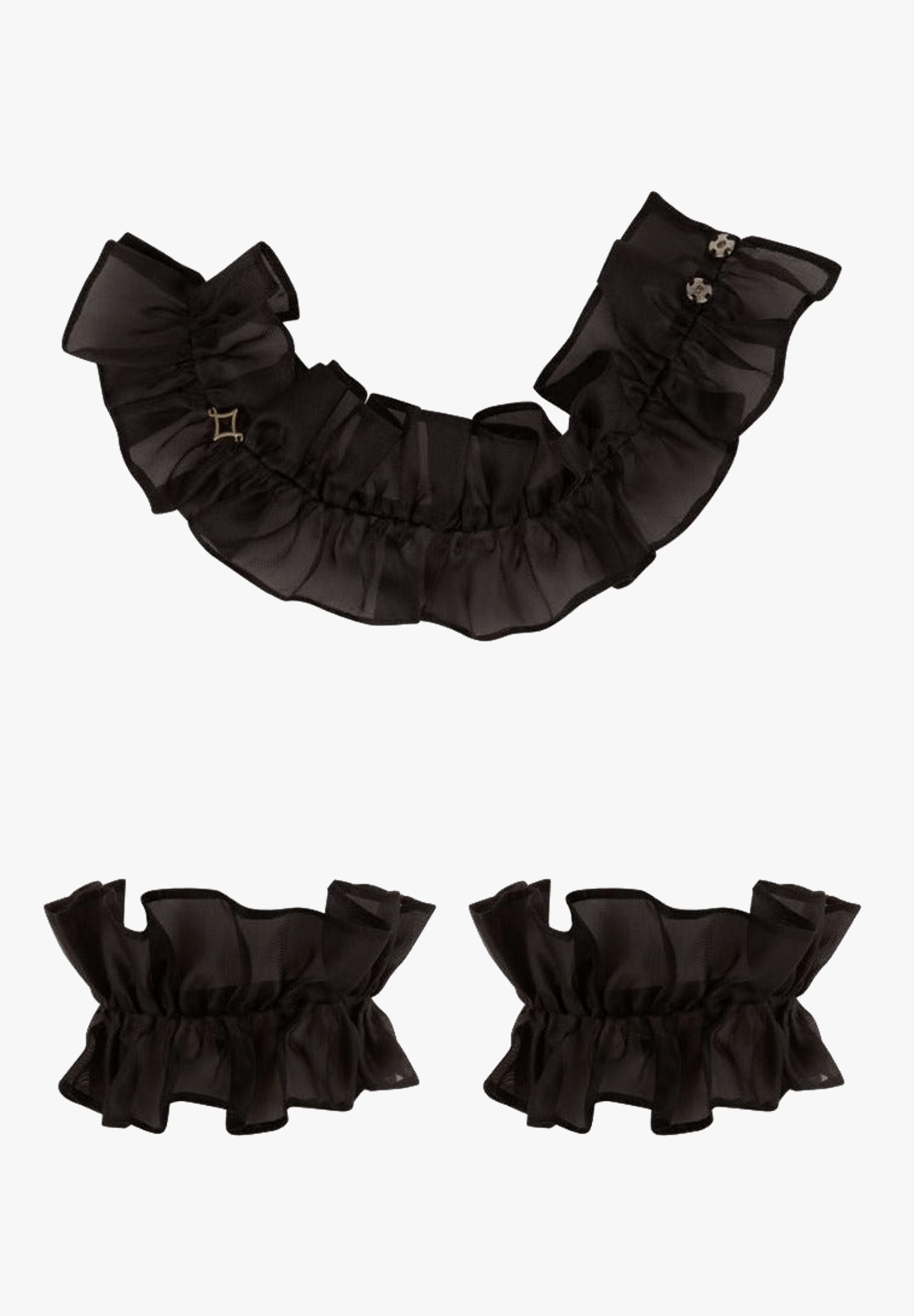 Ruffled Choker & Anklets made by ONORI