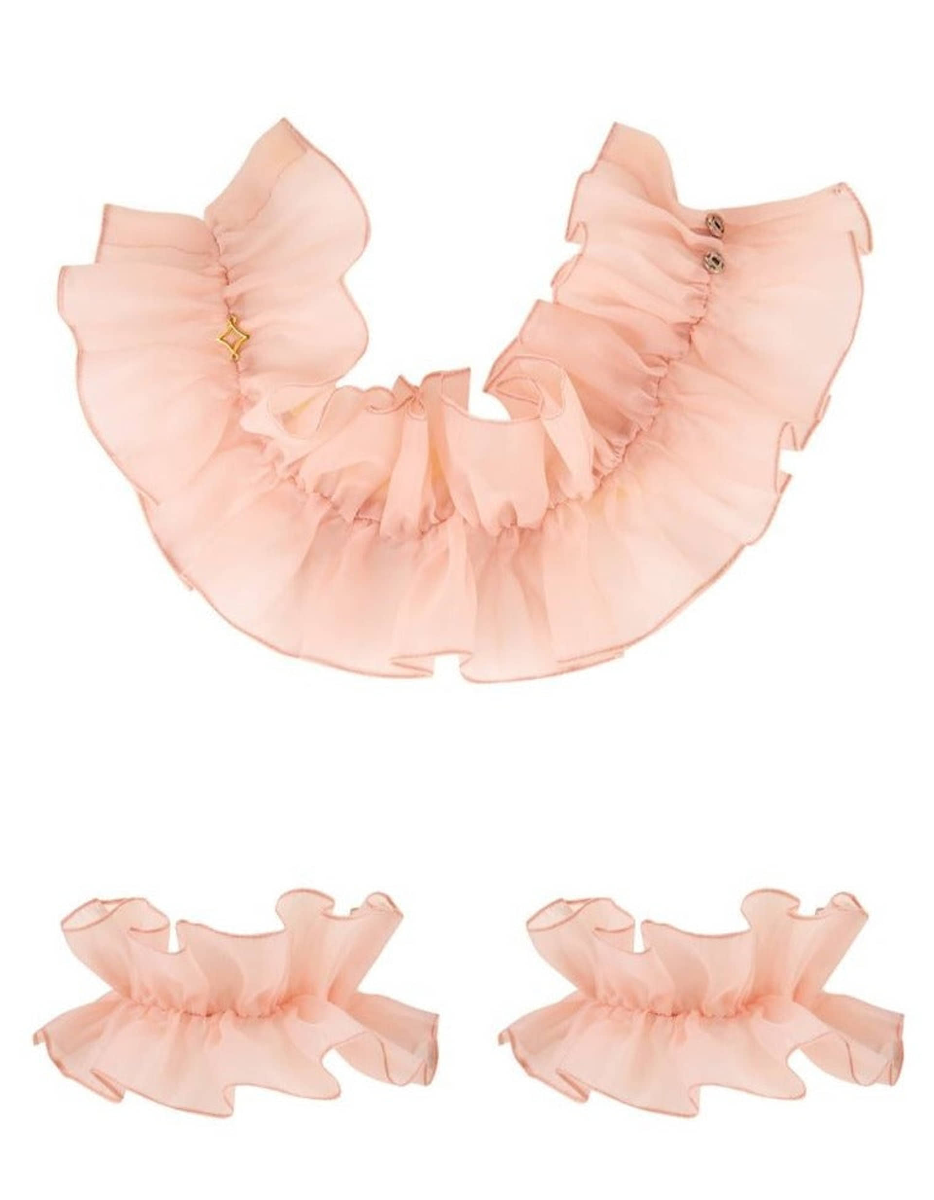 Ruffled Choker & Anklets made by ONORI
