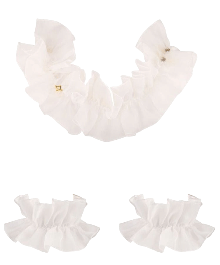 Ruffled Choker & Anklets made by ONORI