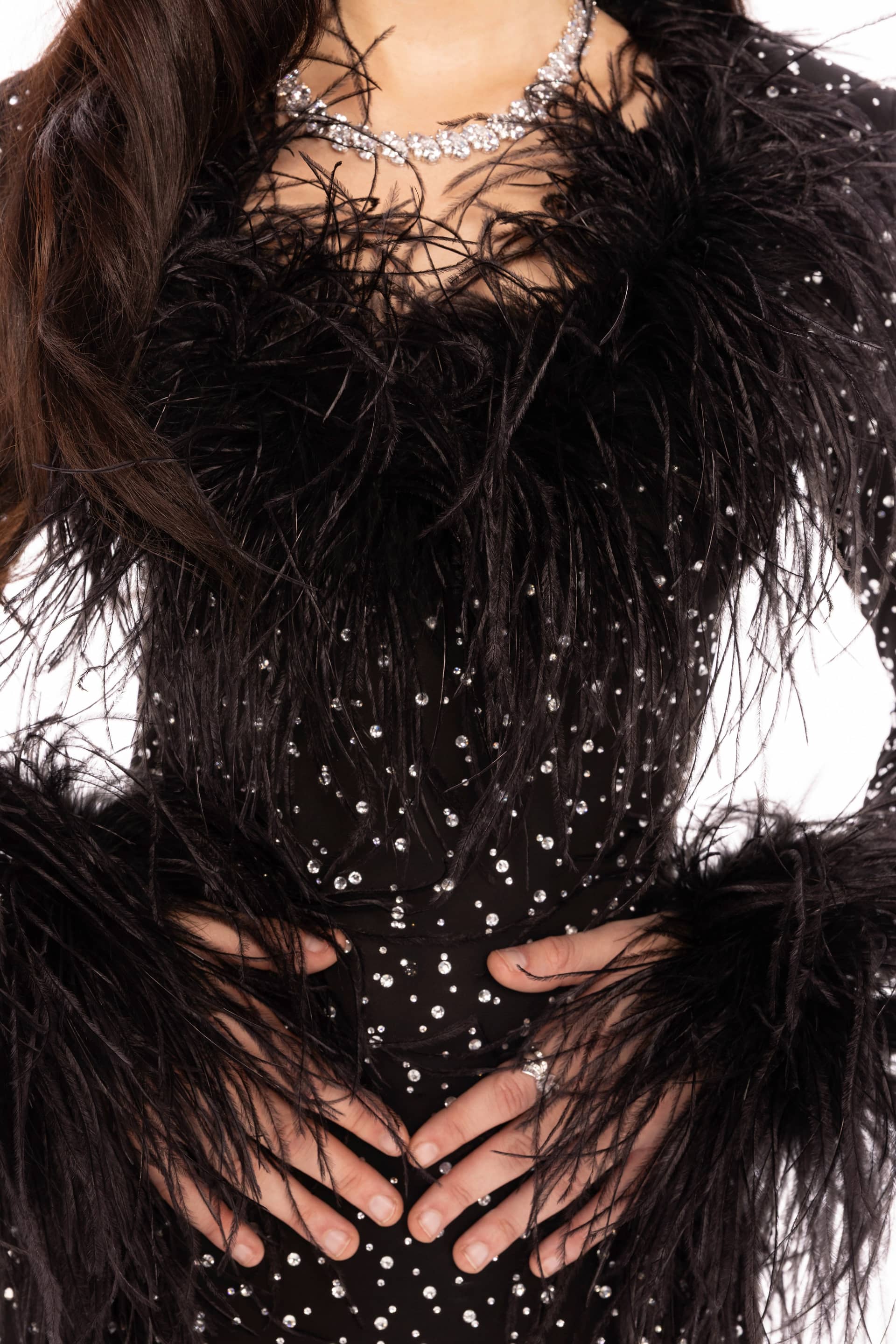 Margot Feather Mini Dress made by Nana Jacqueline