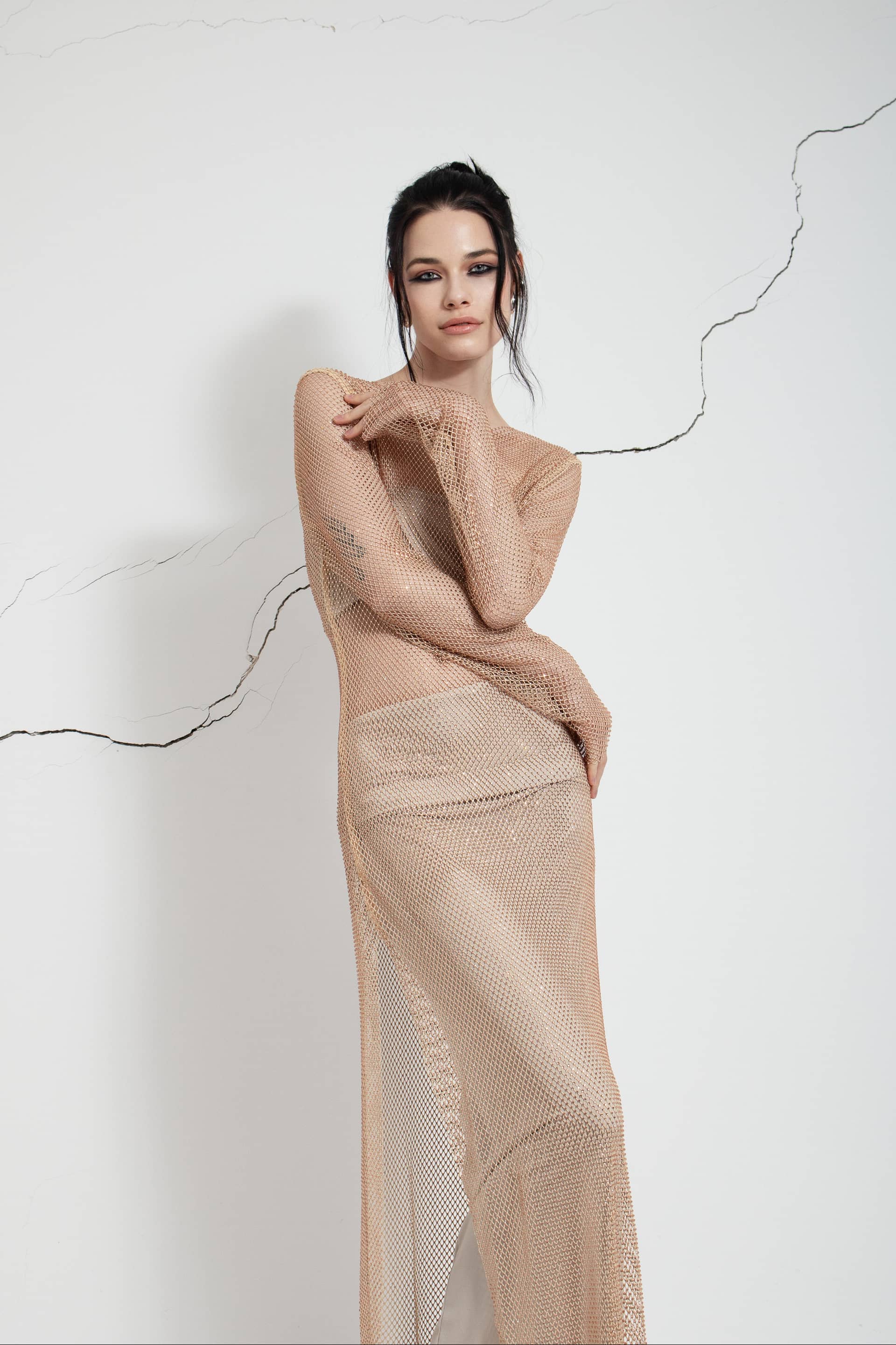 Kiara Dress Gold made by Lediel