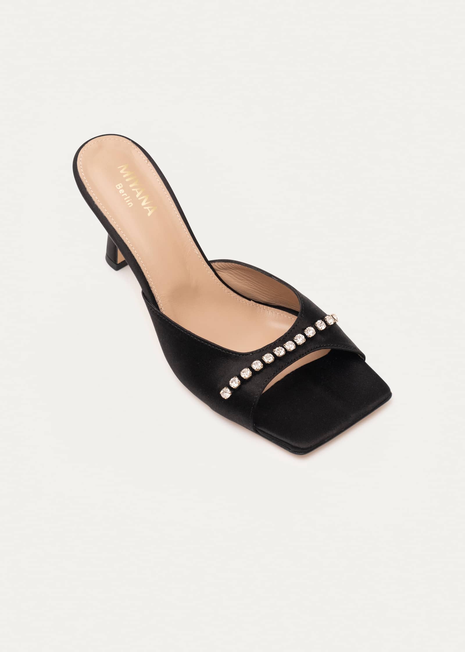 Leva Mules in Black made by Miyana Berlin