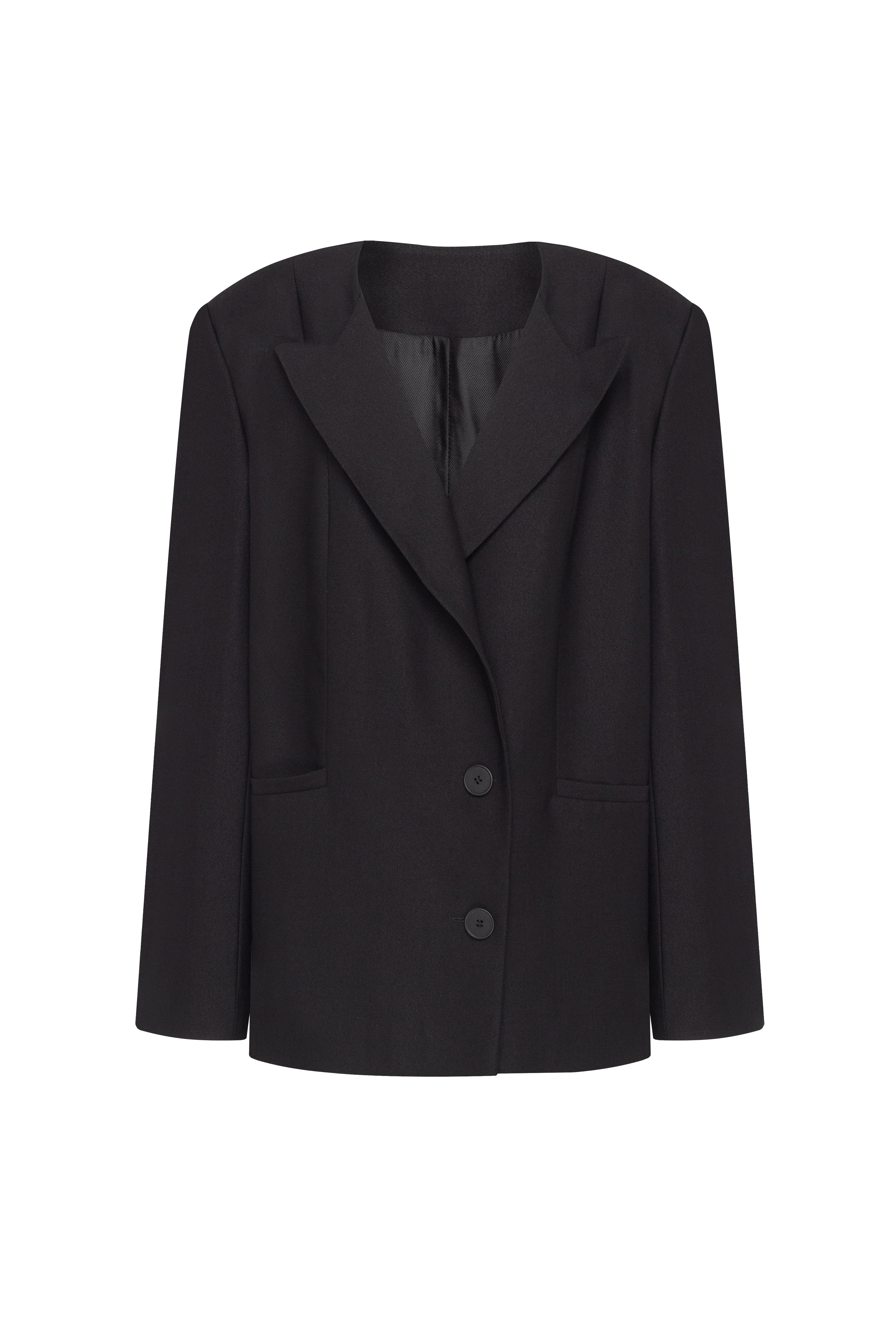 Panache black single-breasted blazer, Xo Xo made by Milla