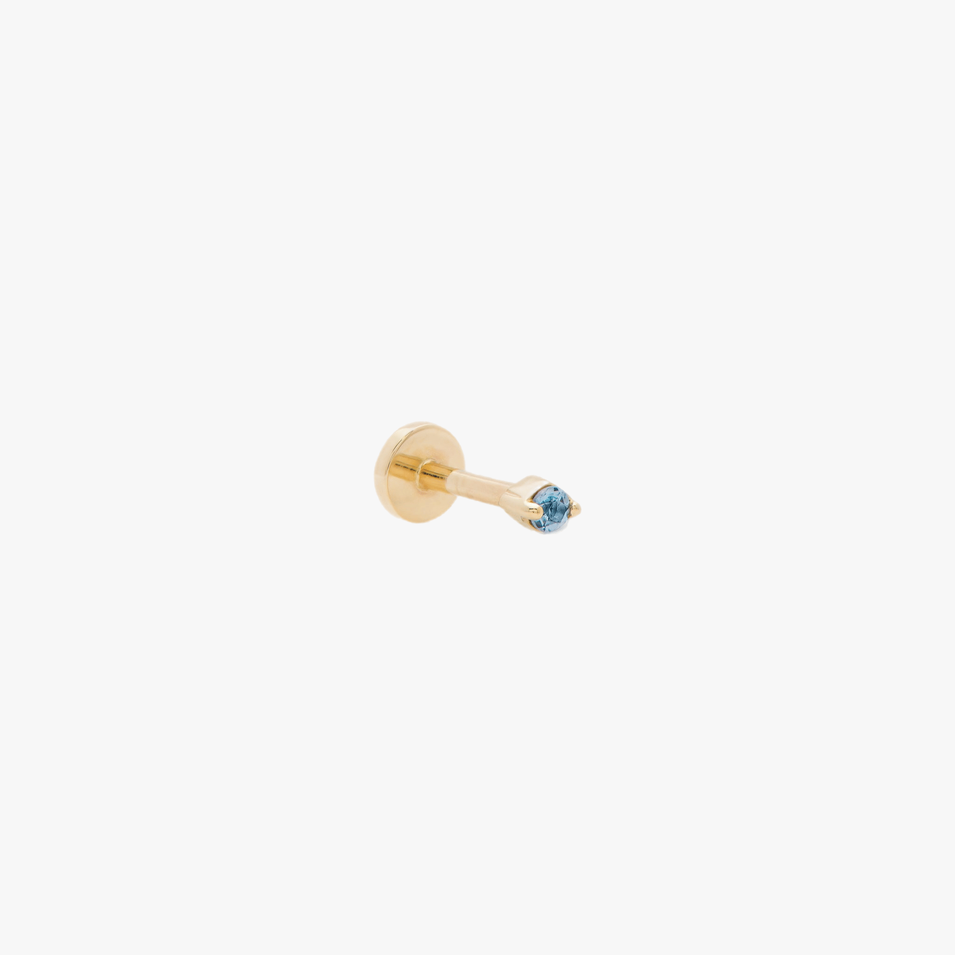 BABY BLUE LABRET - TOPAZ & YELLOW GOLD made by ENNUI