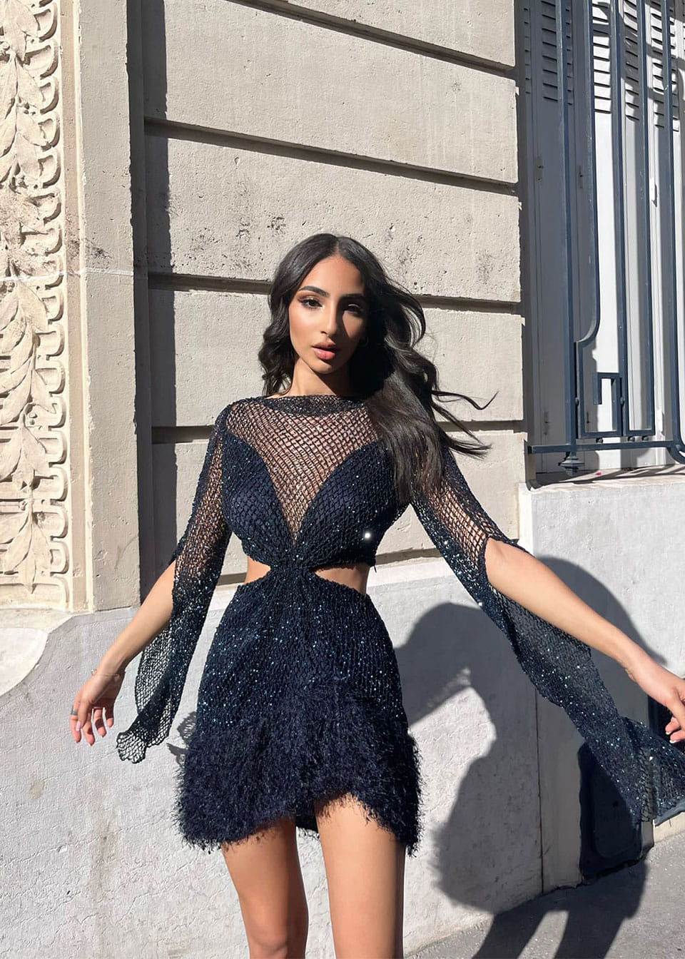 Blair cutout mini dress made by Monika Dimova