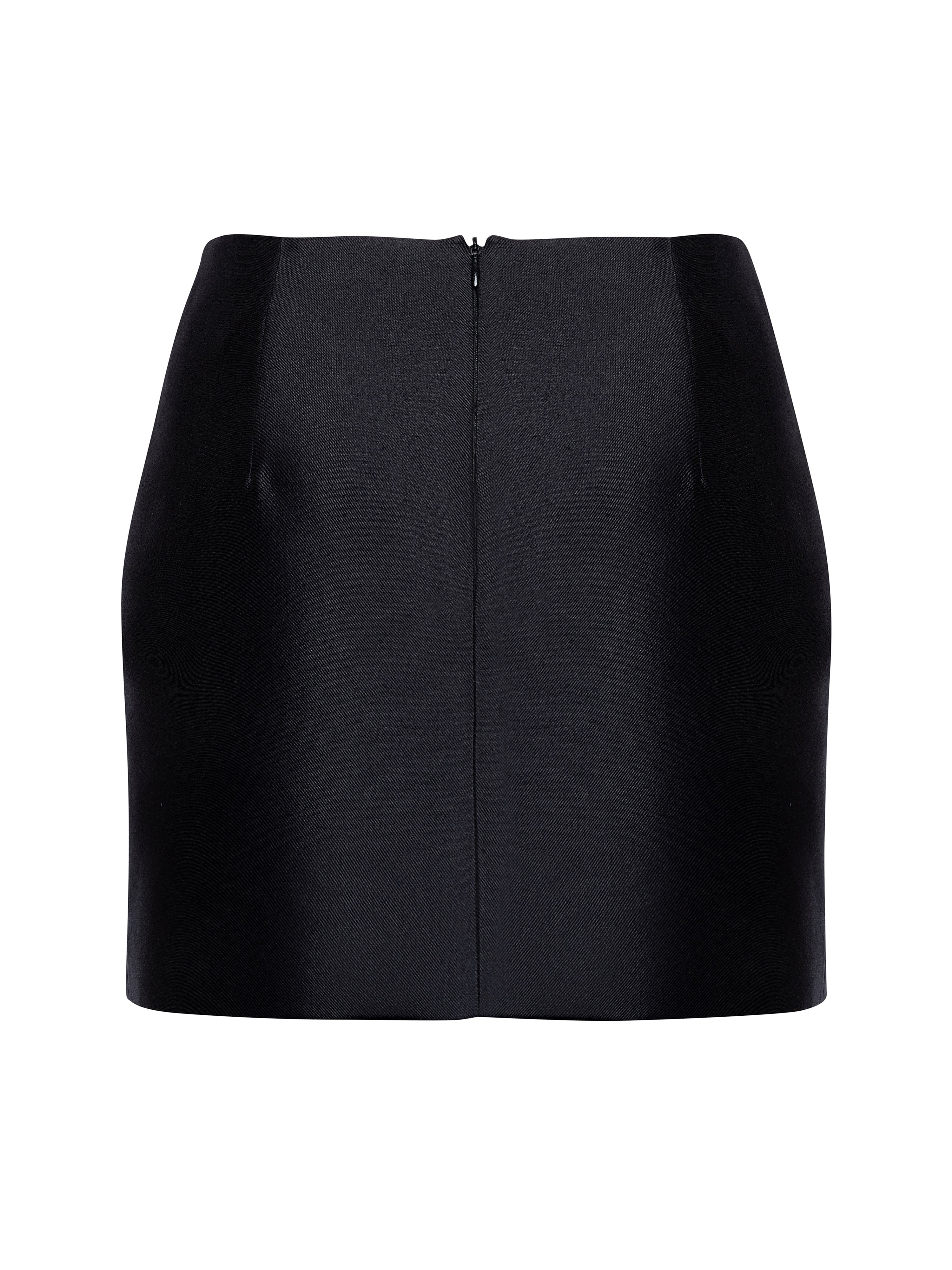 Crystal-Embellished Mini Skirt in Black made by NDS The Label