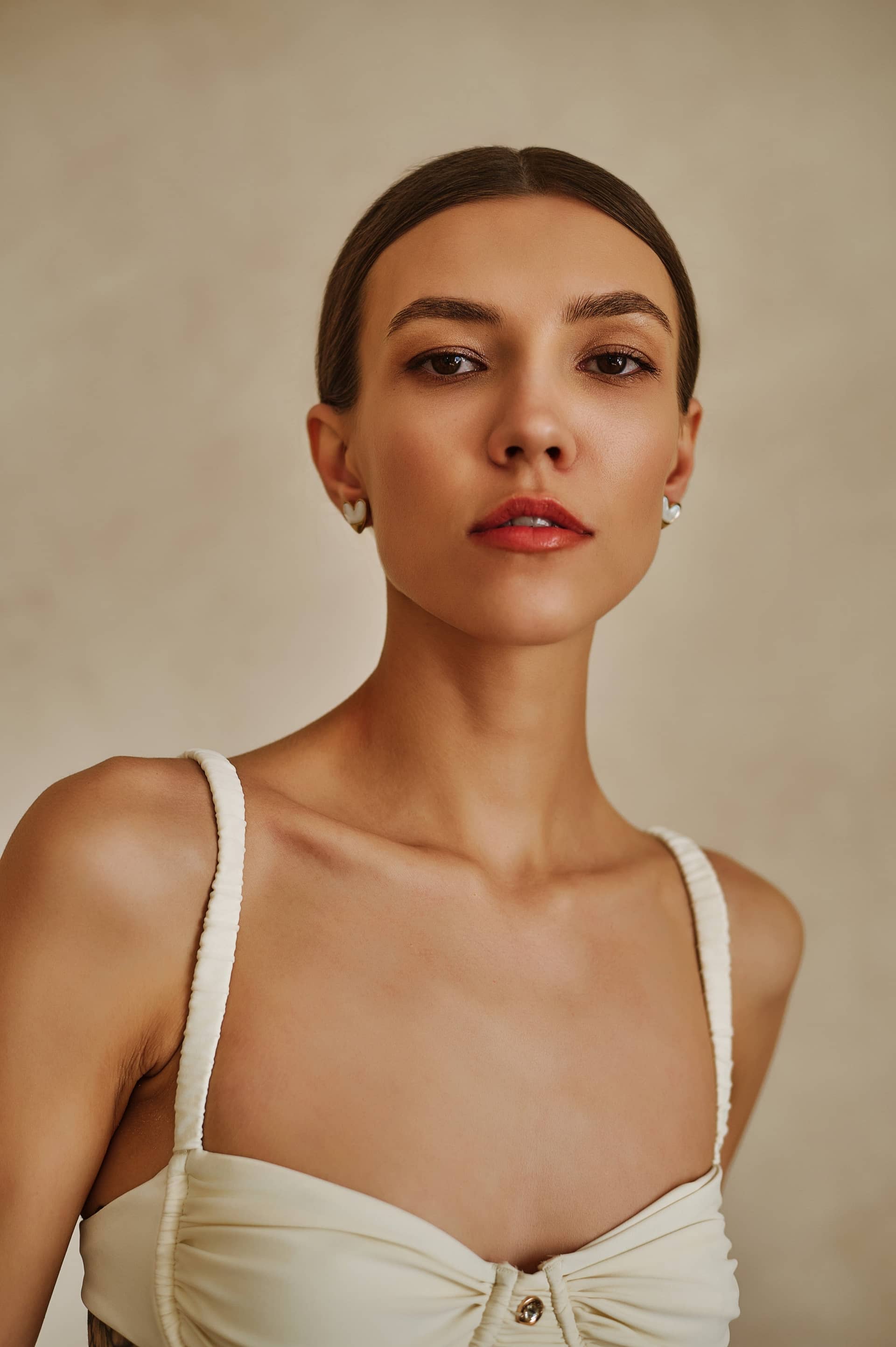 Heart Stud Earrings made by Decolet The Label