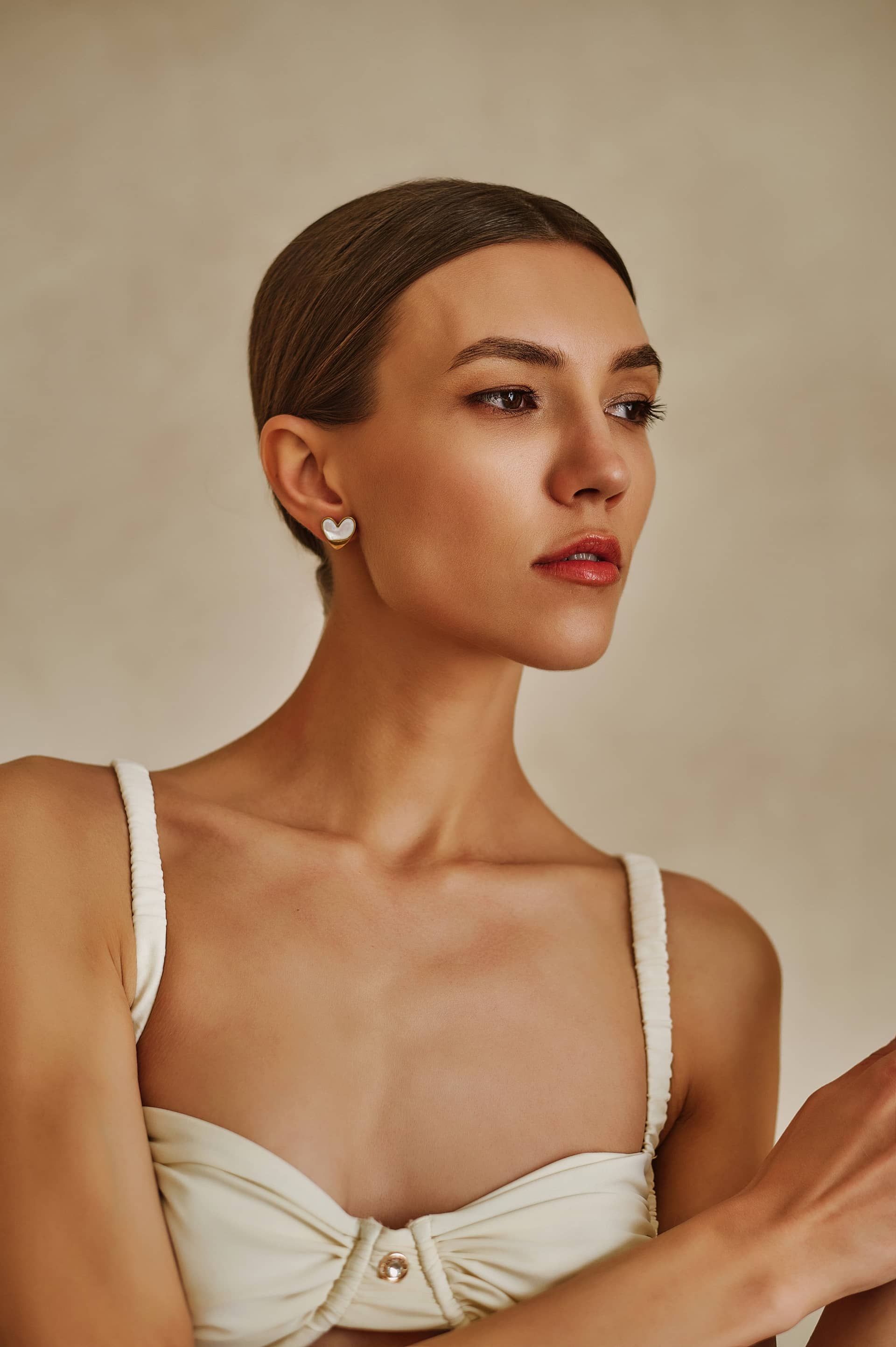 Heart Stud Earrings made by Decolet The Label