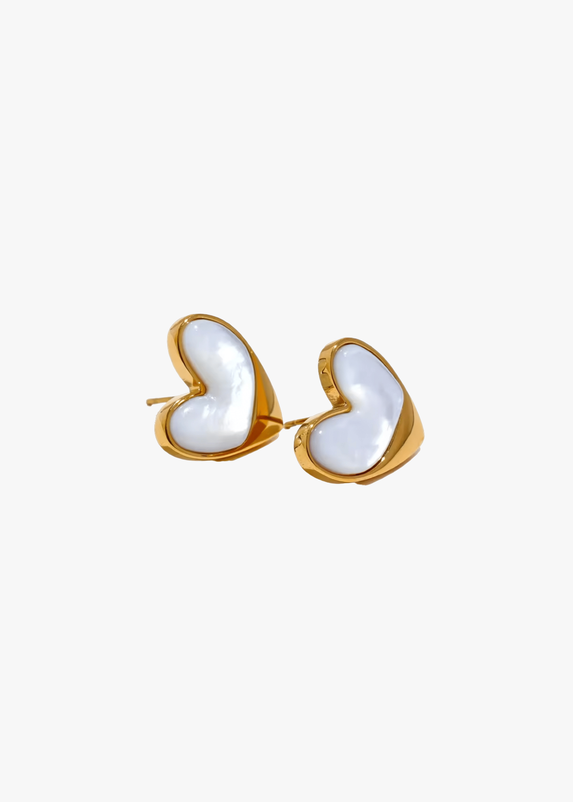 Heart Stud Earrings made by Decolet The Label