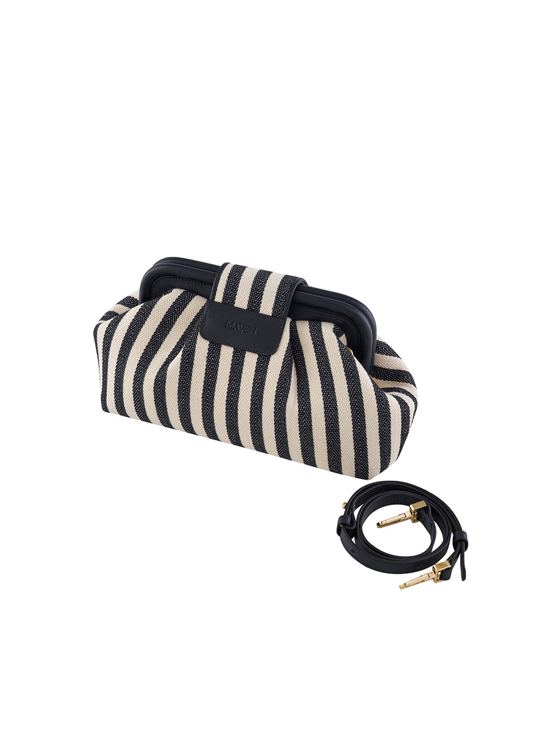 Rosa Navy in Black made by Maven Bag