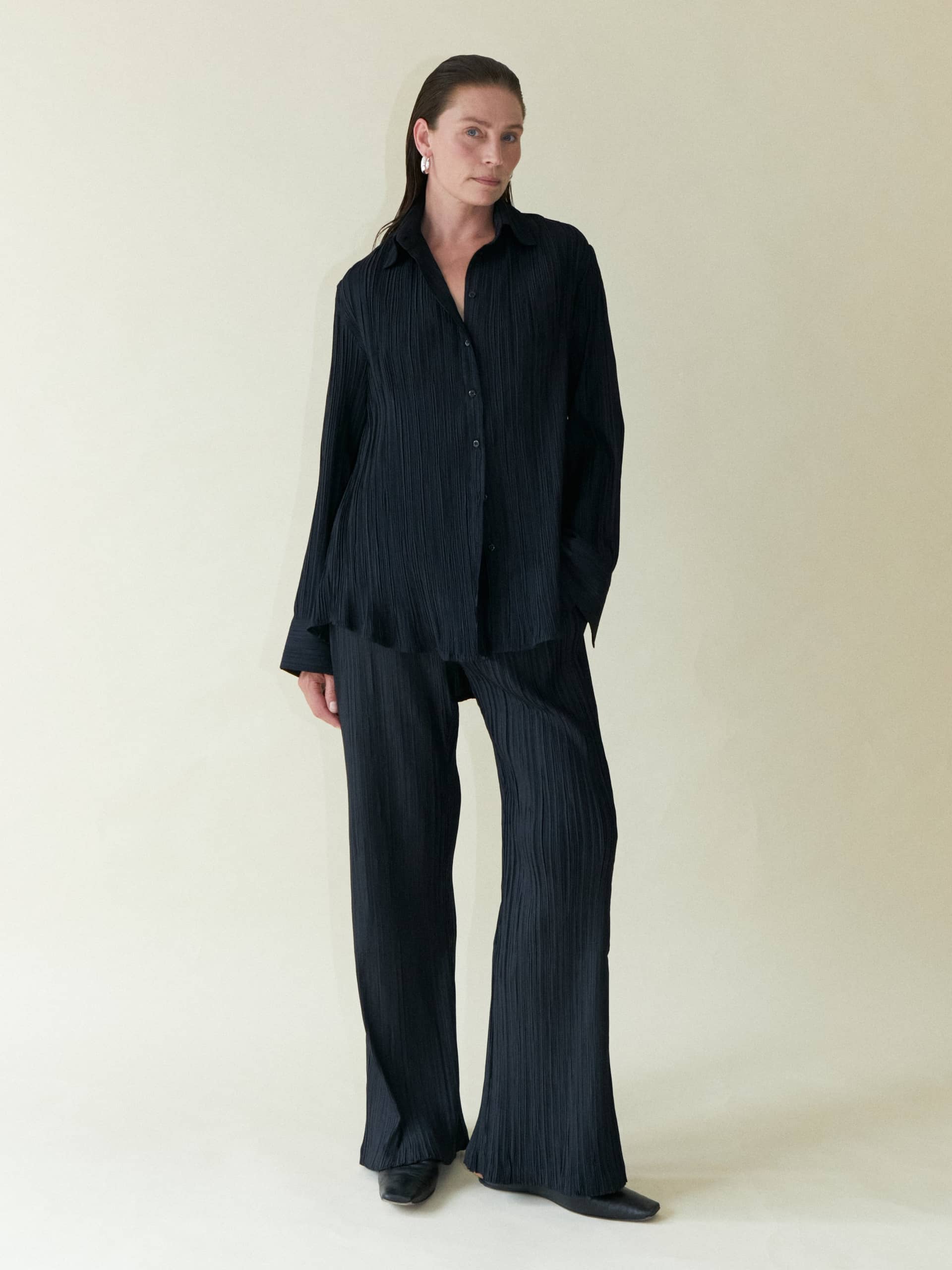 Tree Bark Classic Shirt - Dark Navy made by CAHAYA STUDIOS