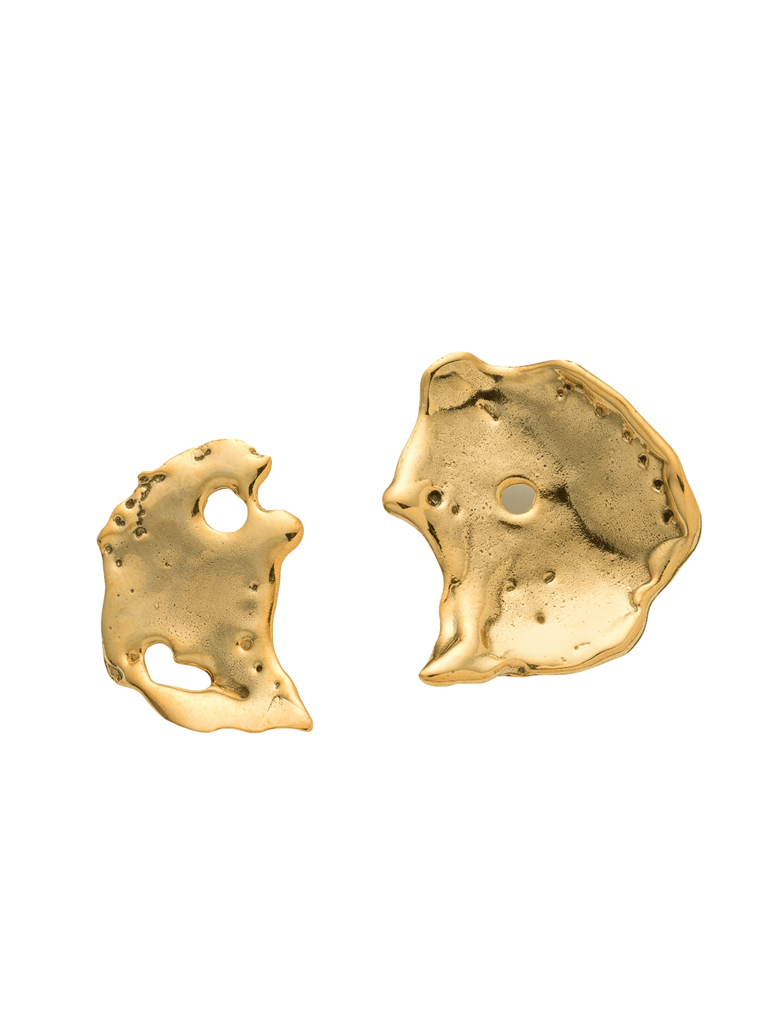 Talisman Moon Earrings Gold in Gold made by Eva Remenyi