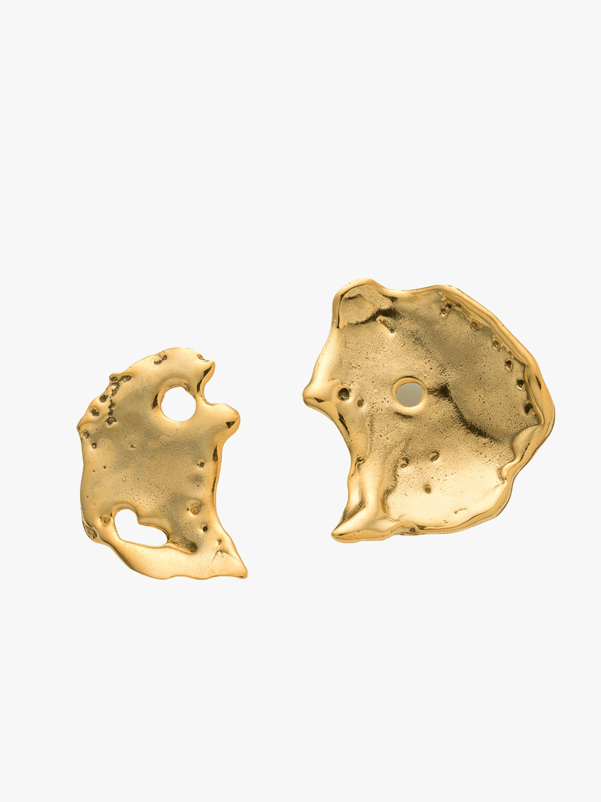 Talisman Moon Earrings Gold in Gold made by Eva Remenyi