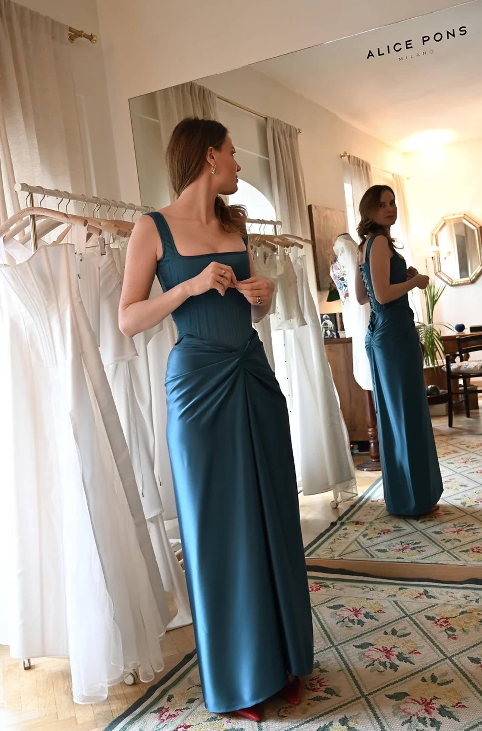 EMERALD LONG KNOT made by Alice Pons Milano