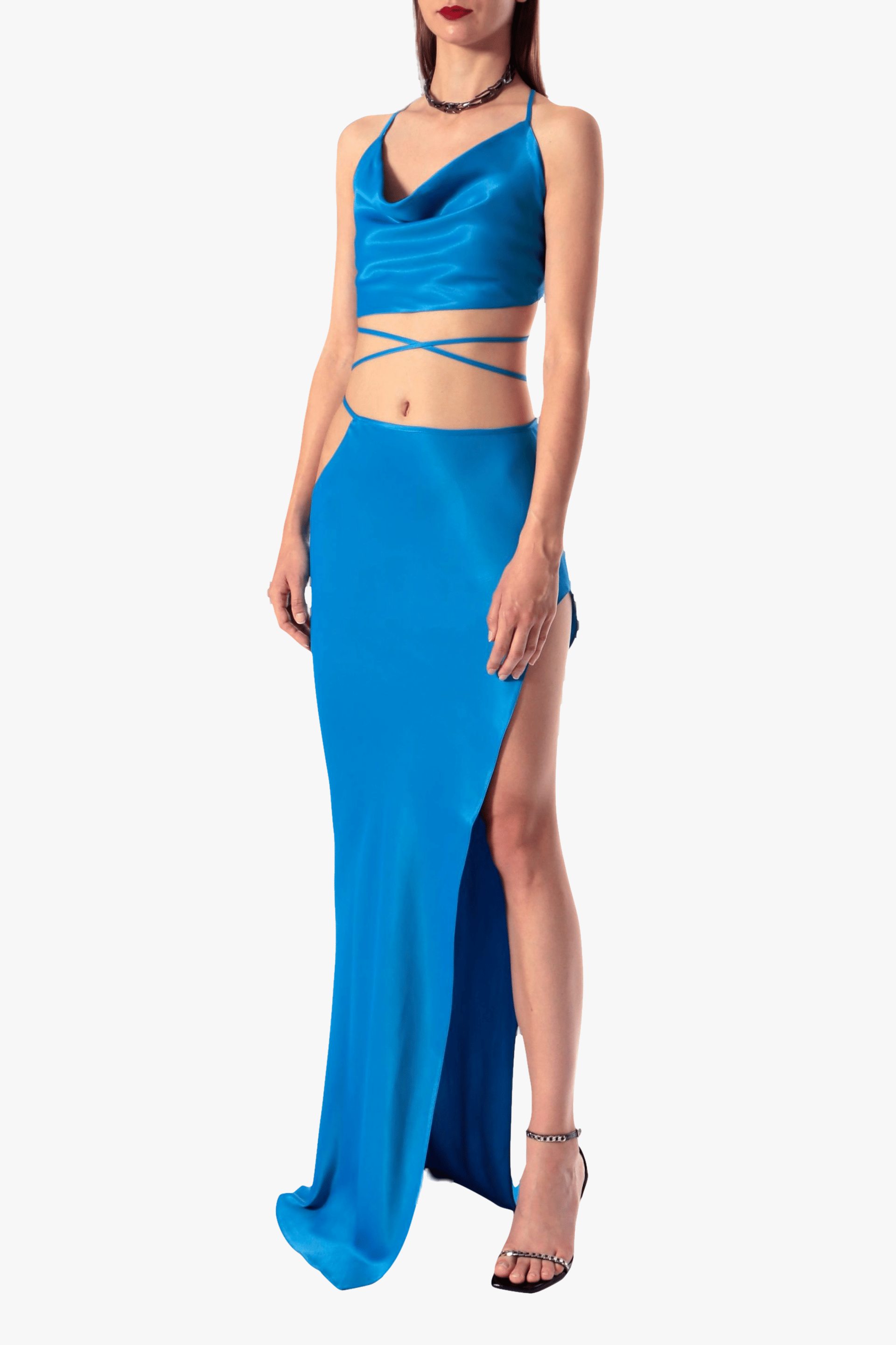 Top Lucia Cosmic Blue in Blue made by HALEWSKI