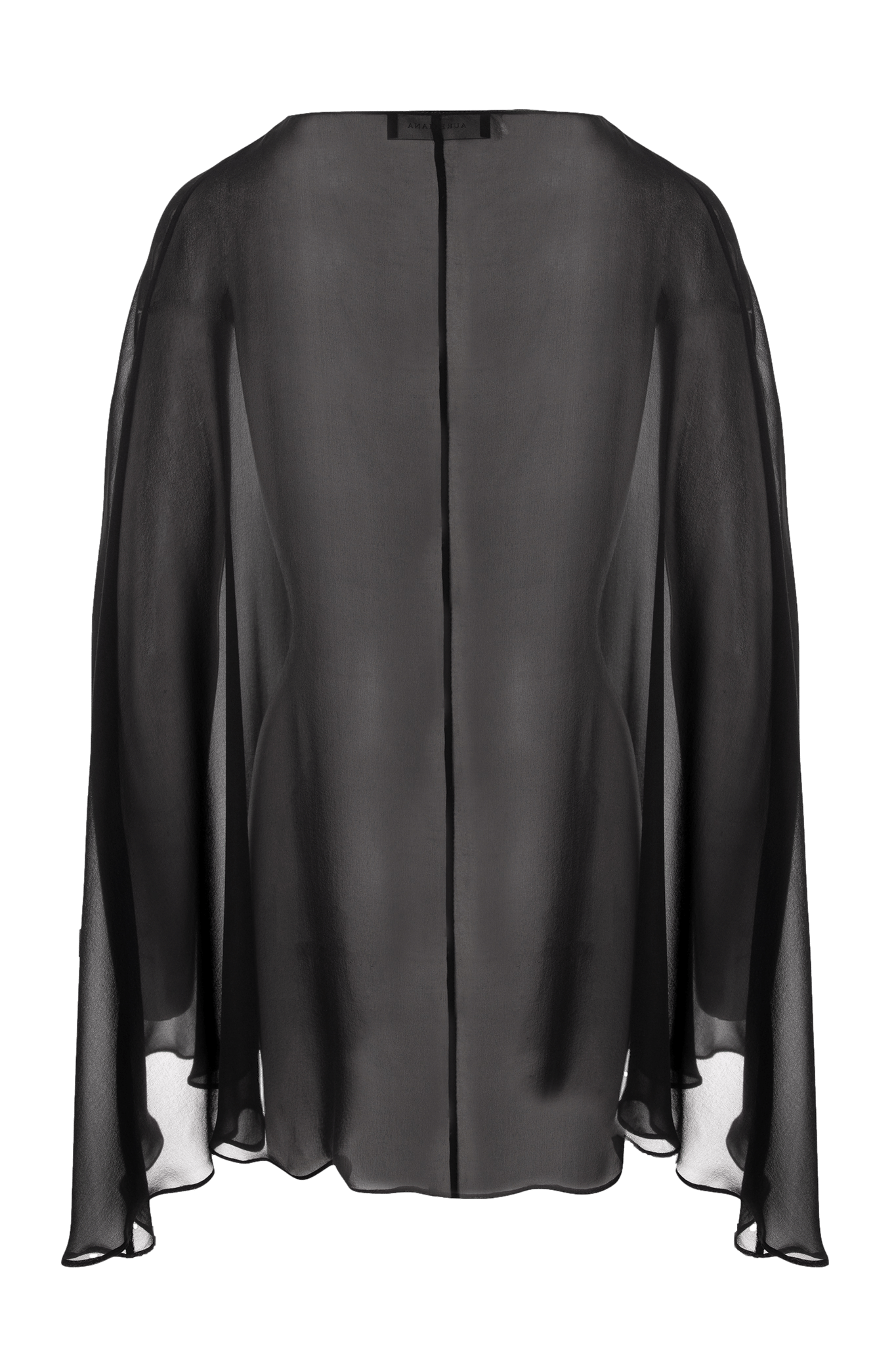 Silk Cape in Black made by Aureliana