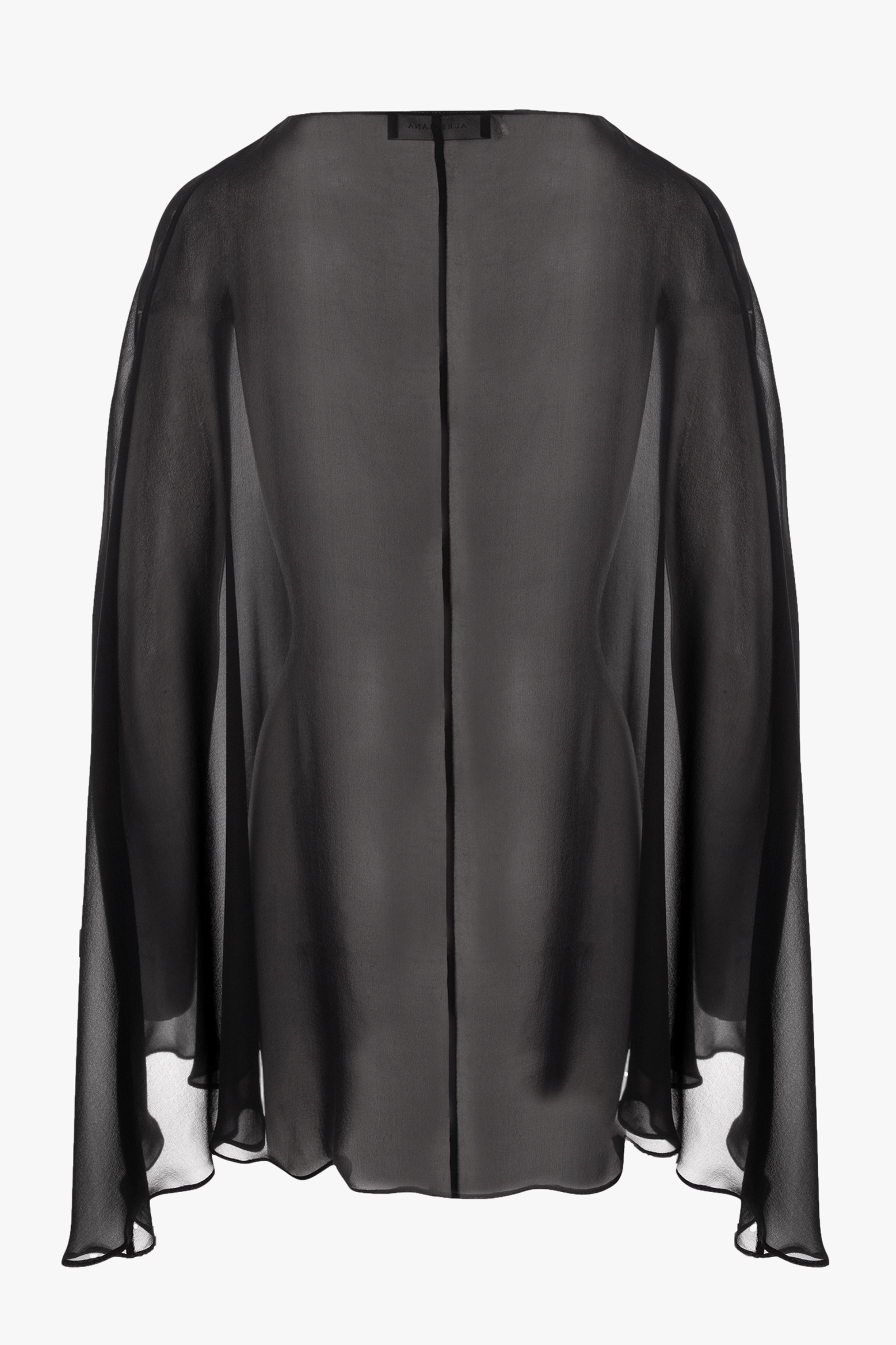Silk Cape in Black made by Aureliana
