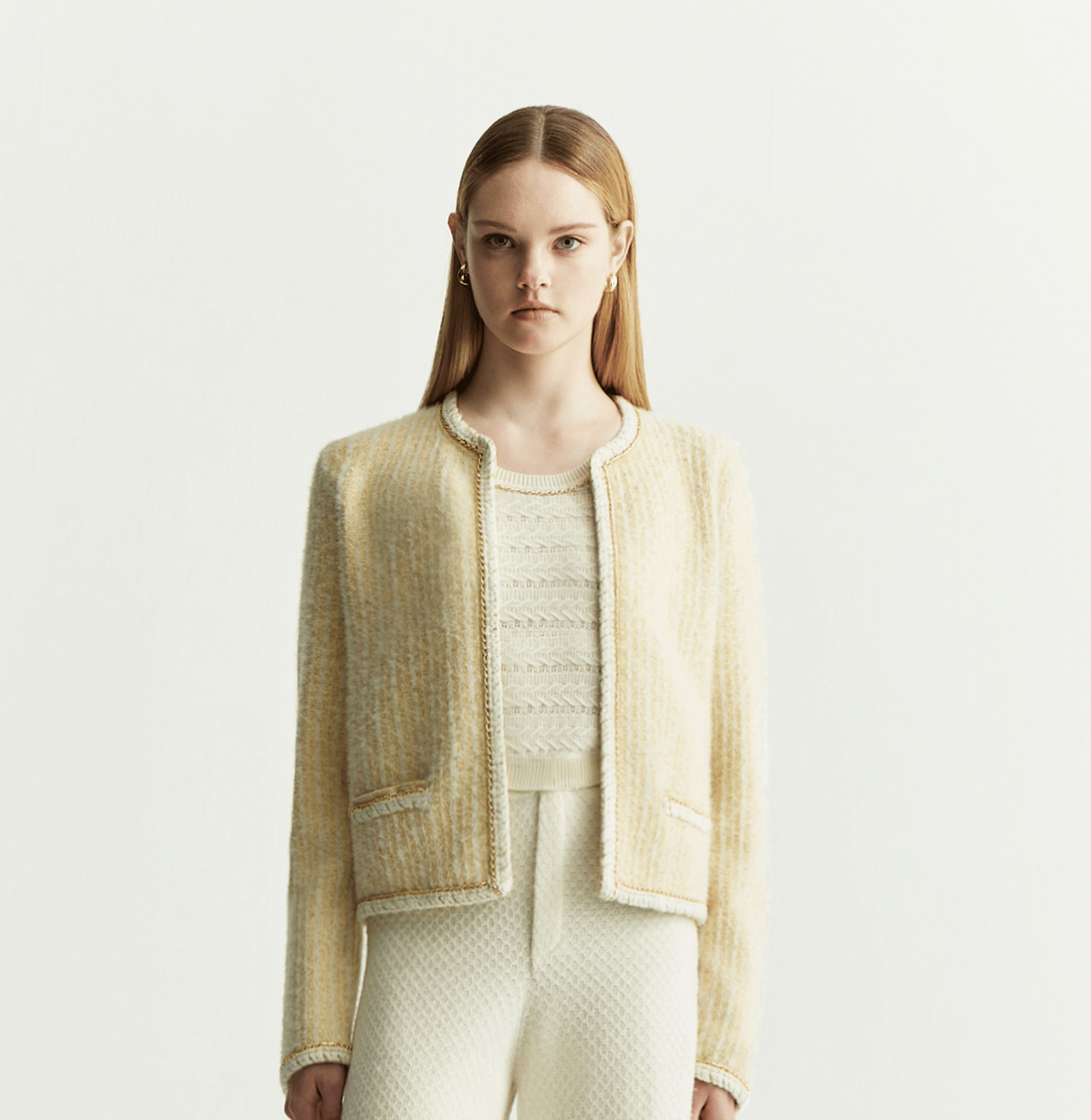 BOUCLÉ JACQUARD CLASSIC JACKET made by CRUSH Collection