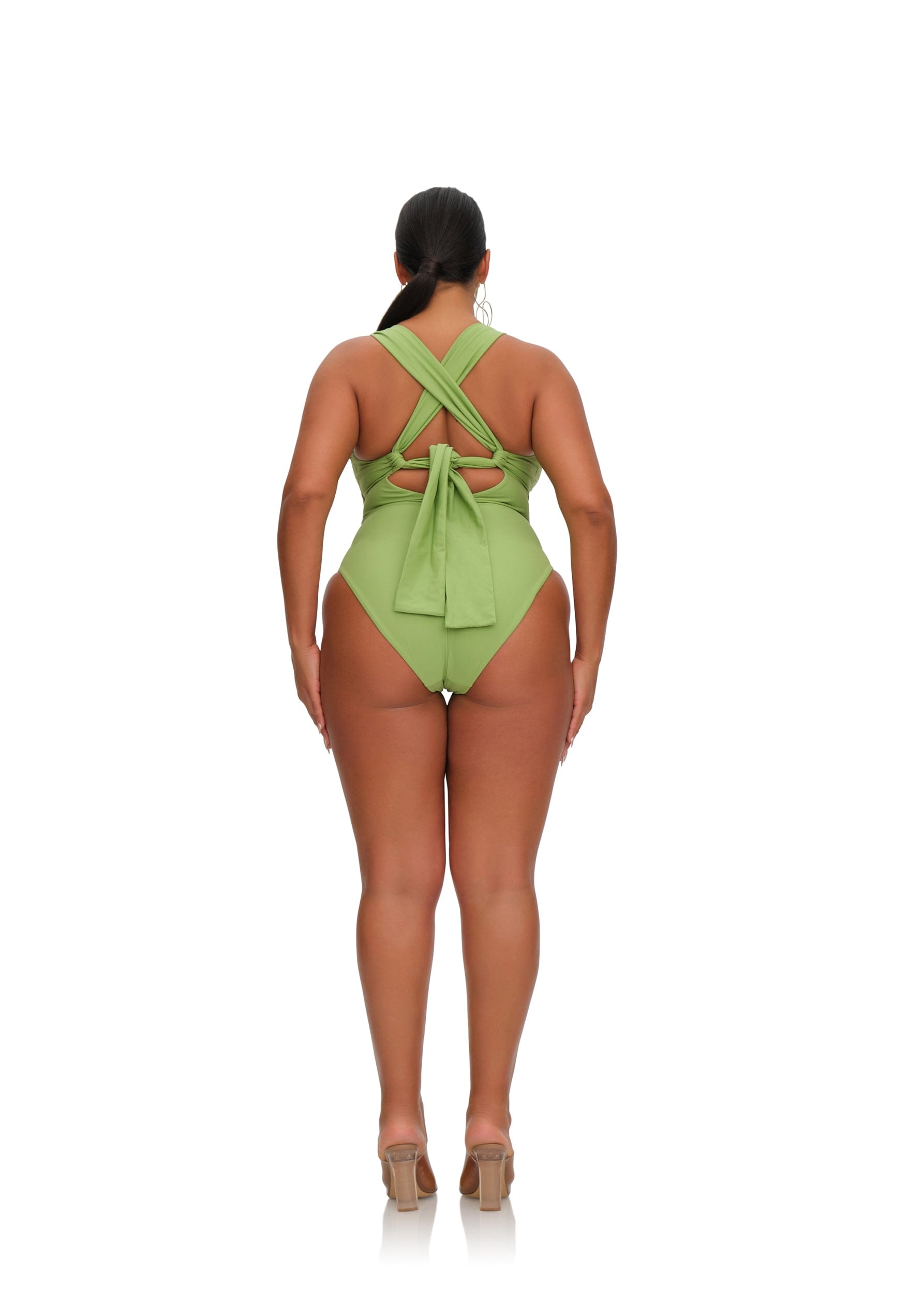 RORA ONE PIECE SWIMSUIT - ALOE made by Andrea Iyamah