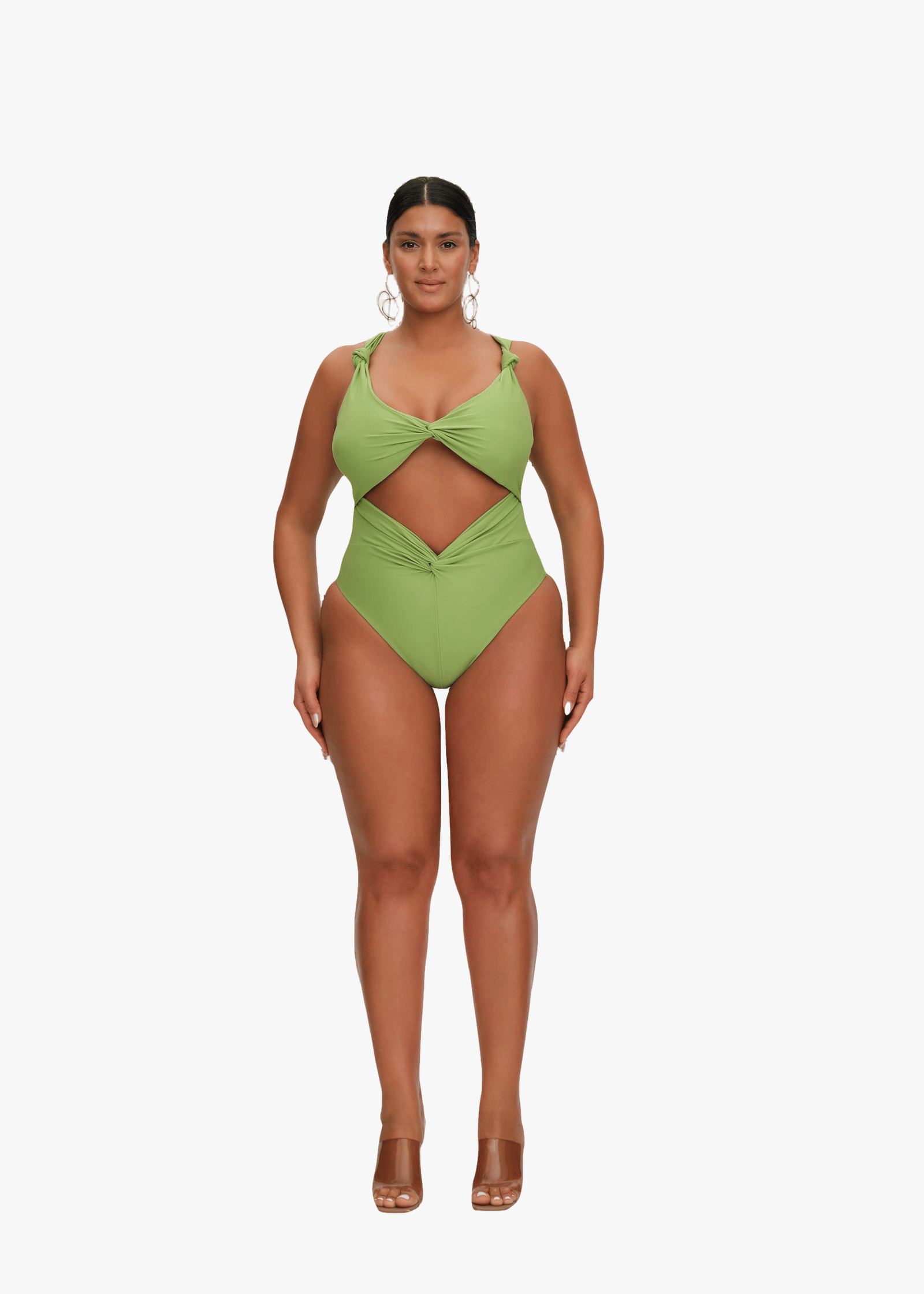 RORA ONE PIECE SWIMSUIT - ALOE made by Andrea Iyamah