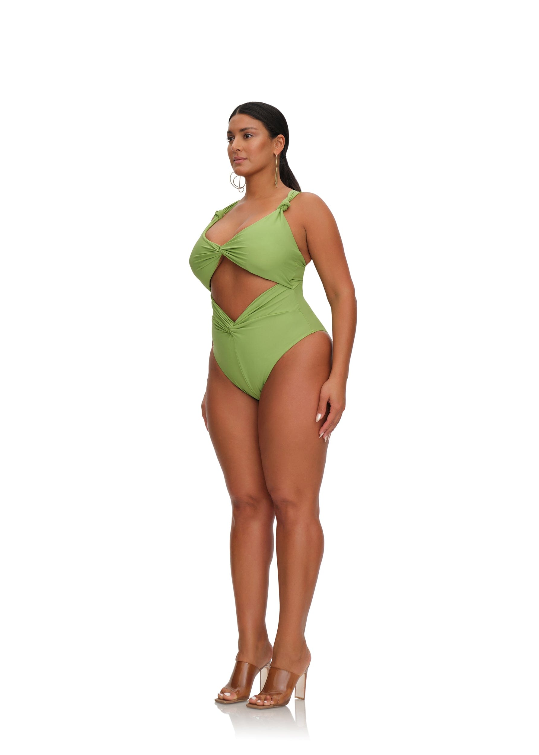 RORA ONE PIECE SWIMSUIT - ALOE made by Andrea Iyamah