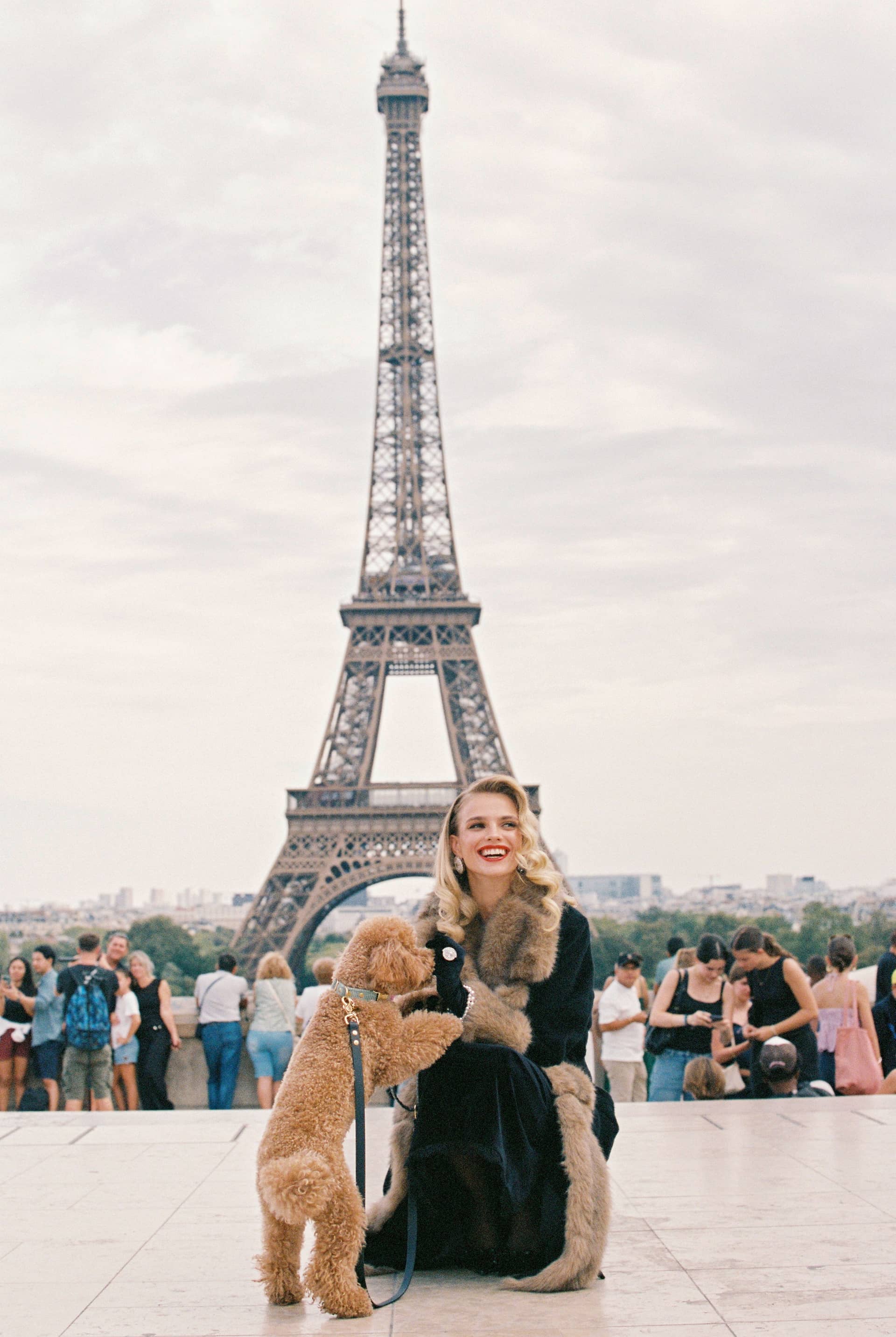 Adriana Faux Fur Coat (Black & Brown) made by Nana Jacqueline