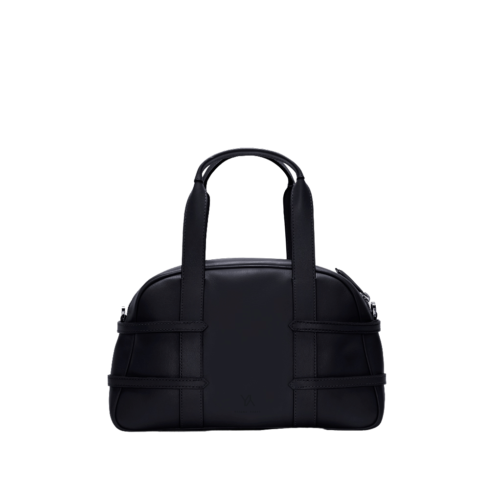 Medium Francesca braided black satchel made by Yliana Yepez