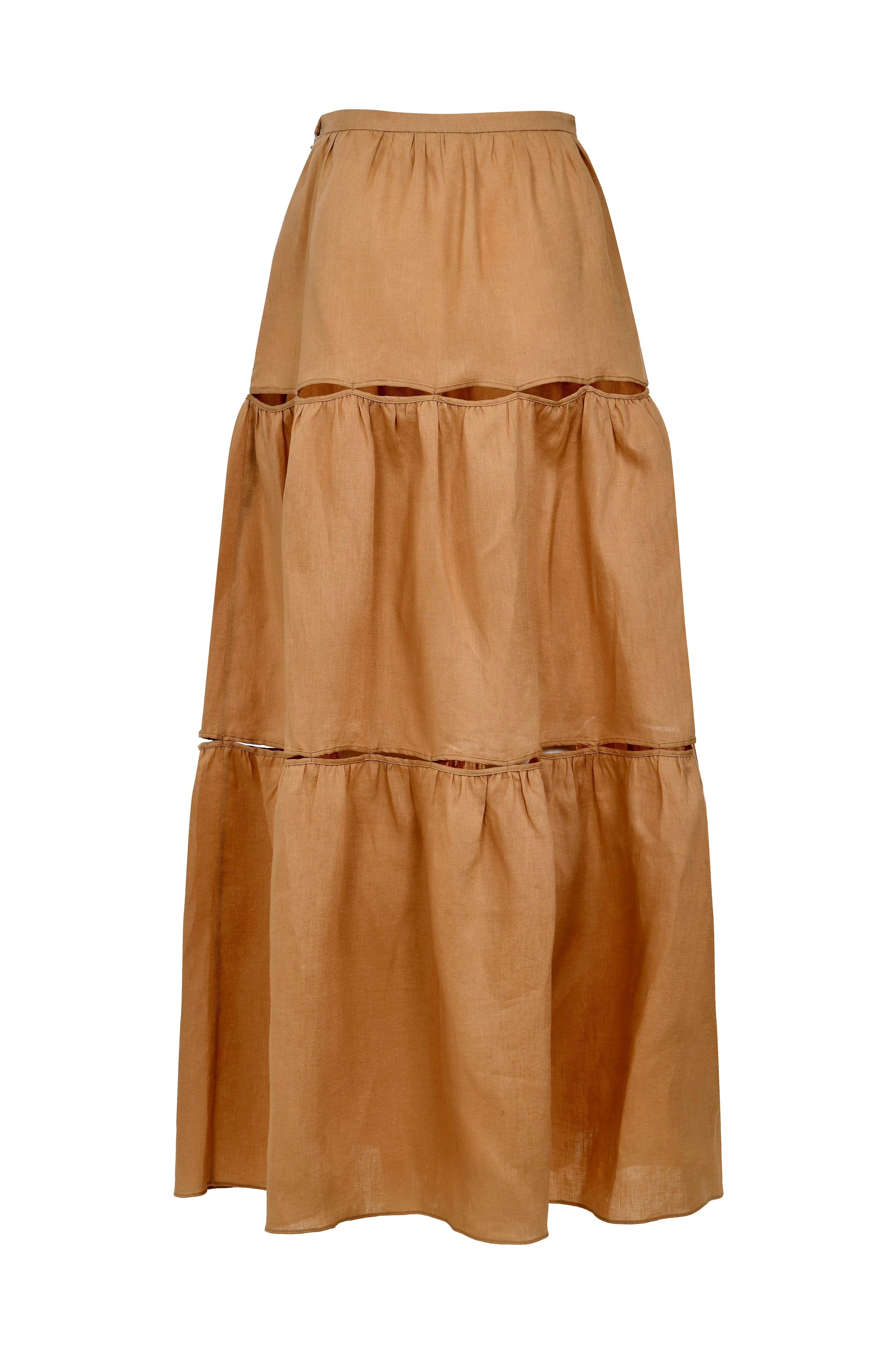 Campesina 100% Linen Skirt - Miel made by Francesca Miranda