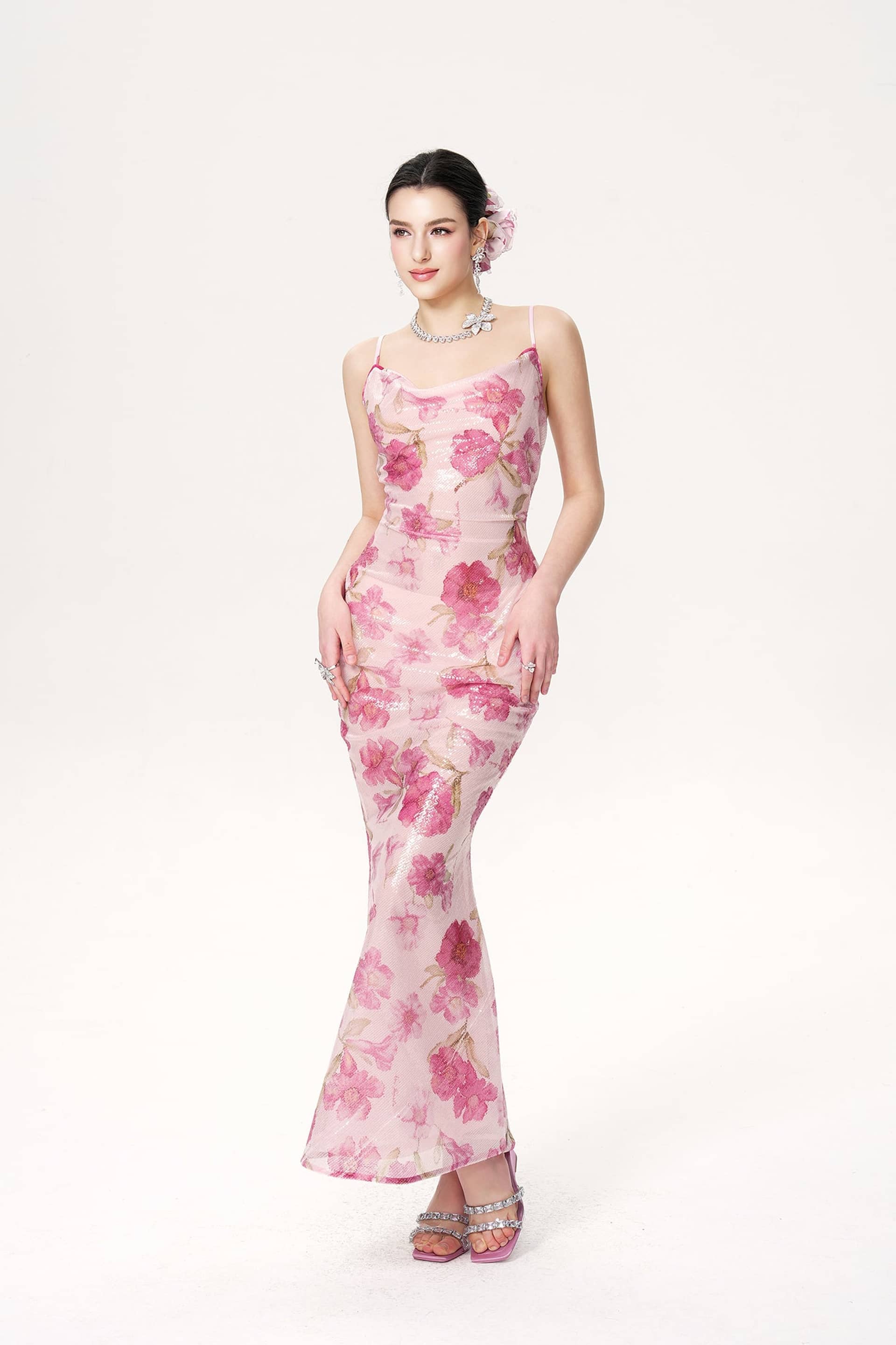 Esmeralda Dress (Pink) made by Nana Jacqueline