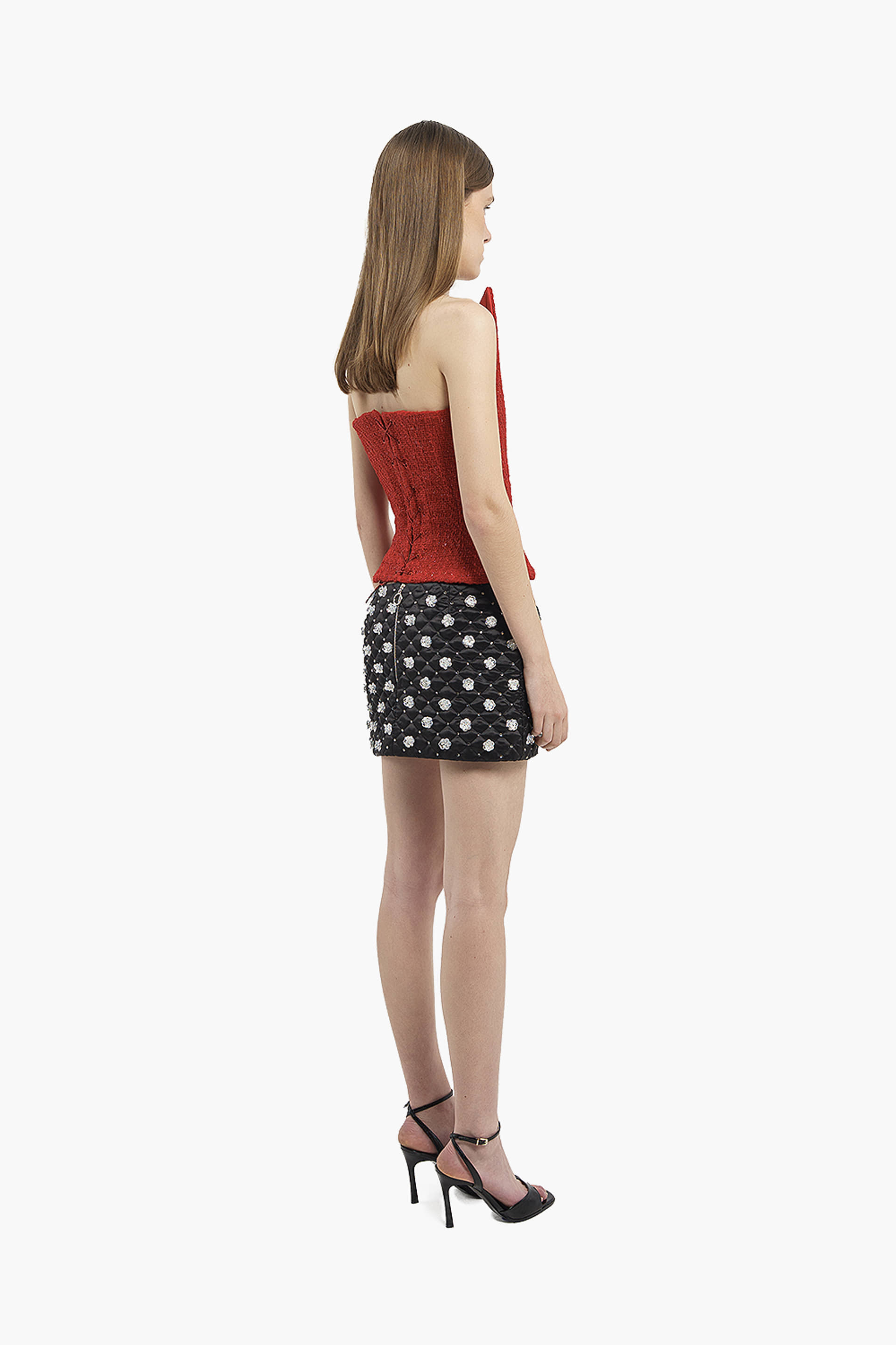 Red Tweed Corset made by Compte Spain