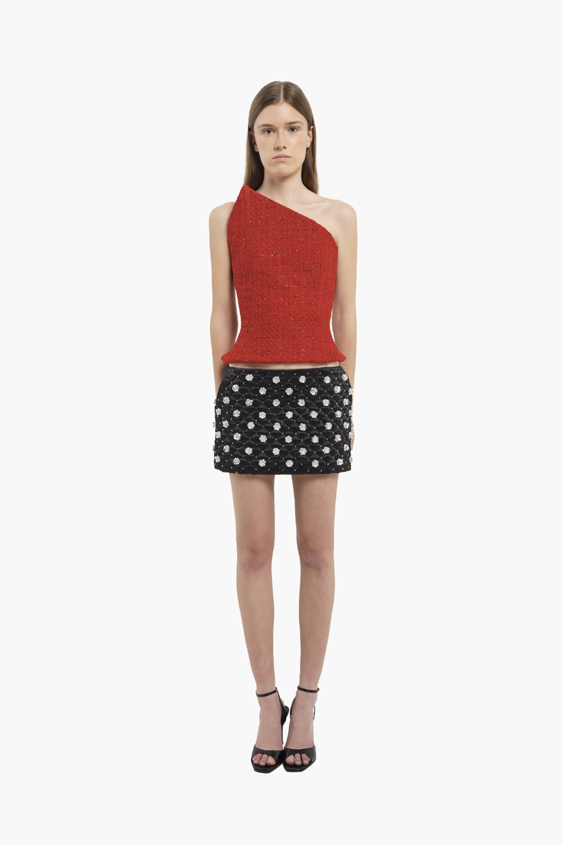 Red Tweed Corset made by Compte Spain