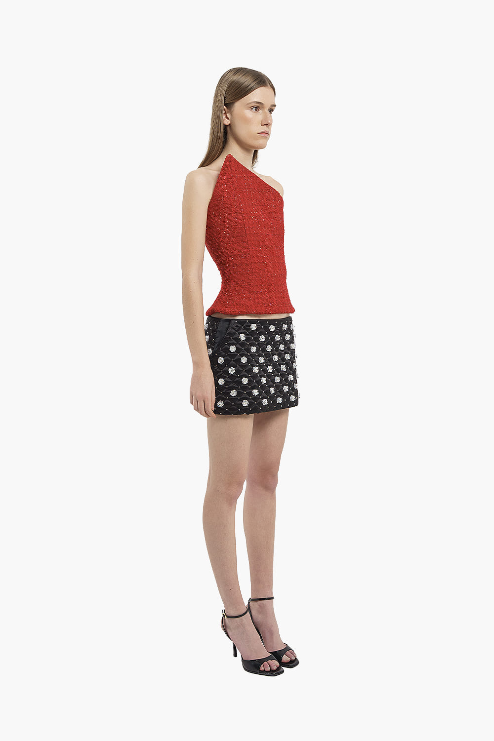 Red Tweed Corset made by Compte Spain