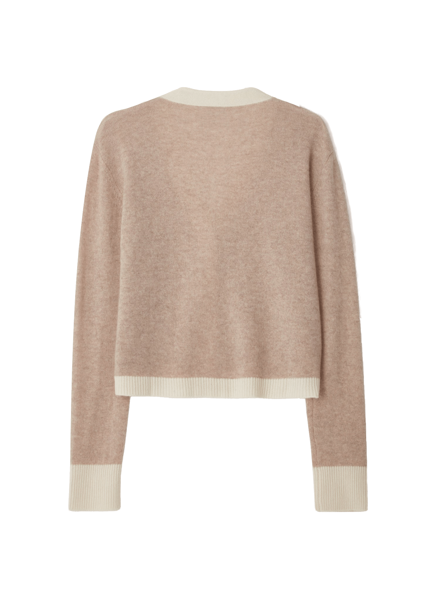 Colourblock Cardigan White & Beige made by CLOEYS