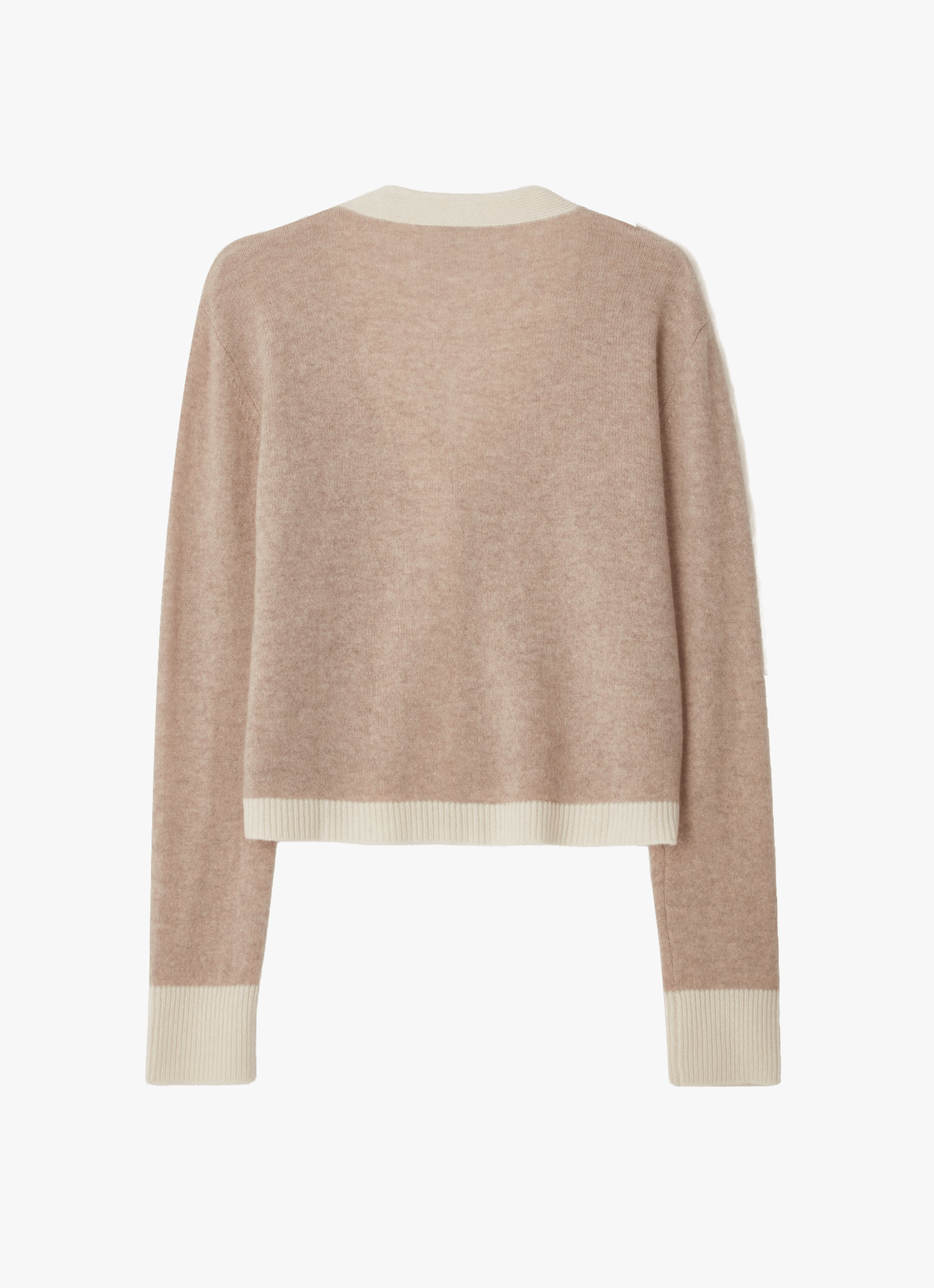 Colourblock Cardigan White & Beige made by CLOEYS