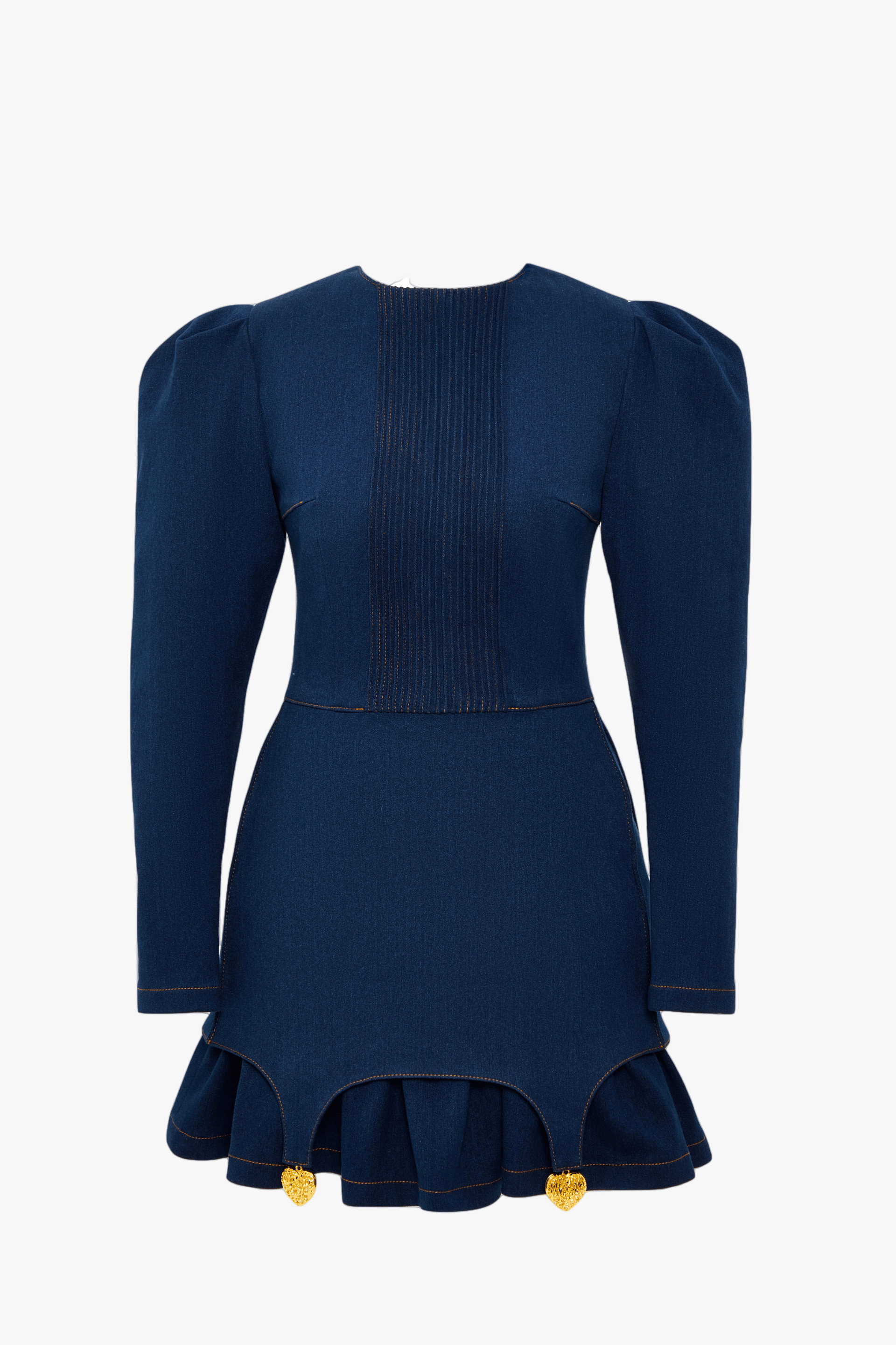 Ruffled Denim Dress made by Guranda