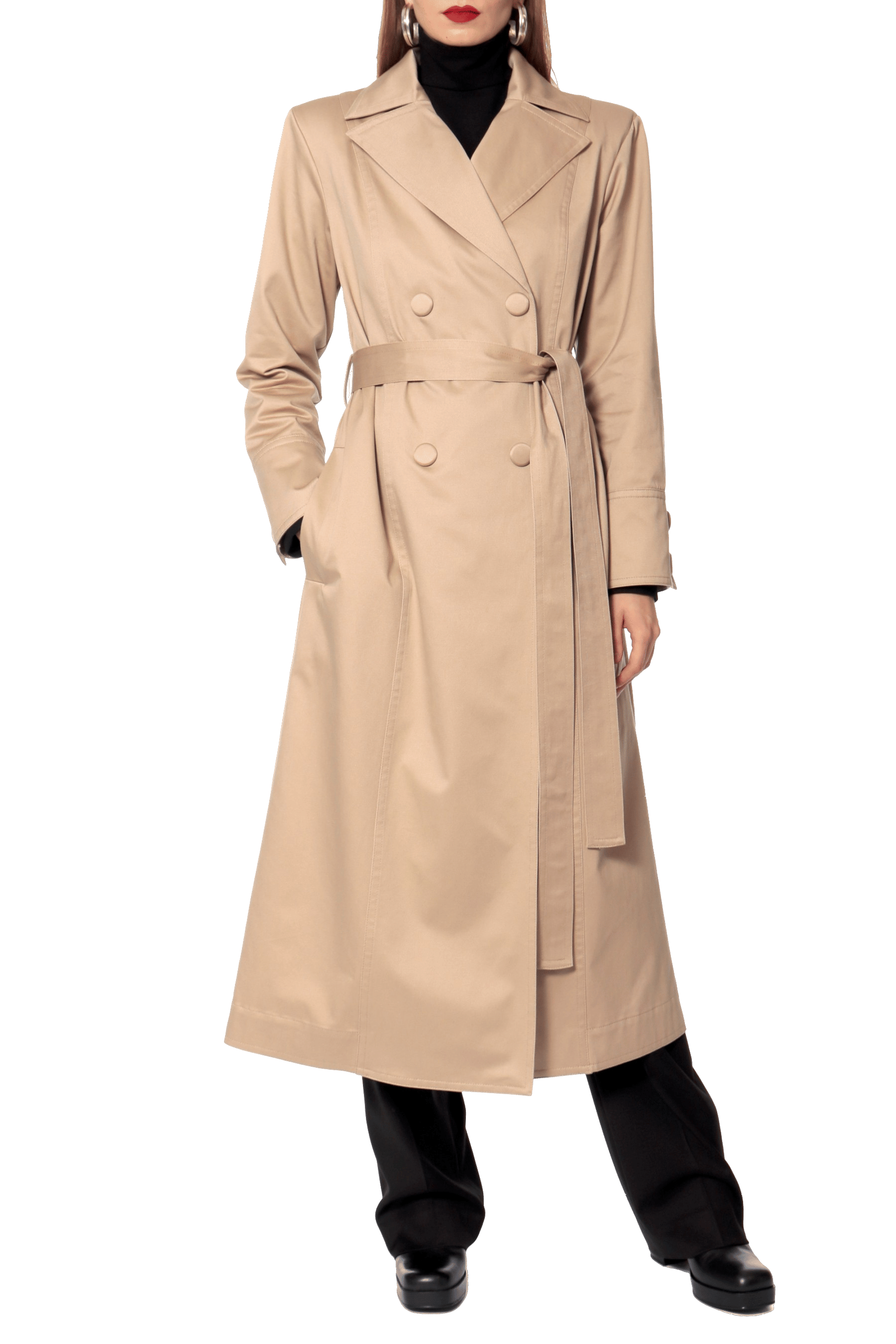 Trench Coat Logan Natural Beige made by HALEWSKI