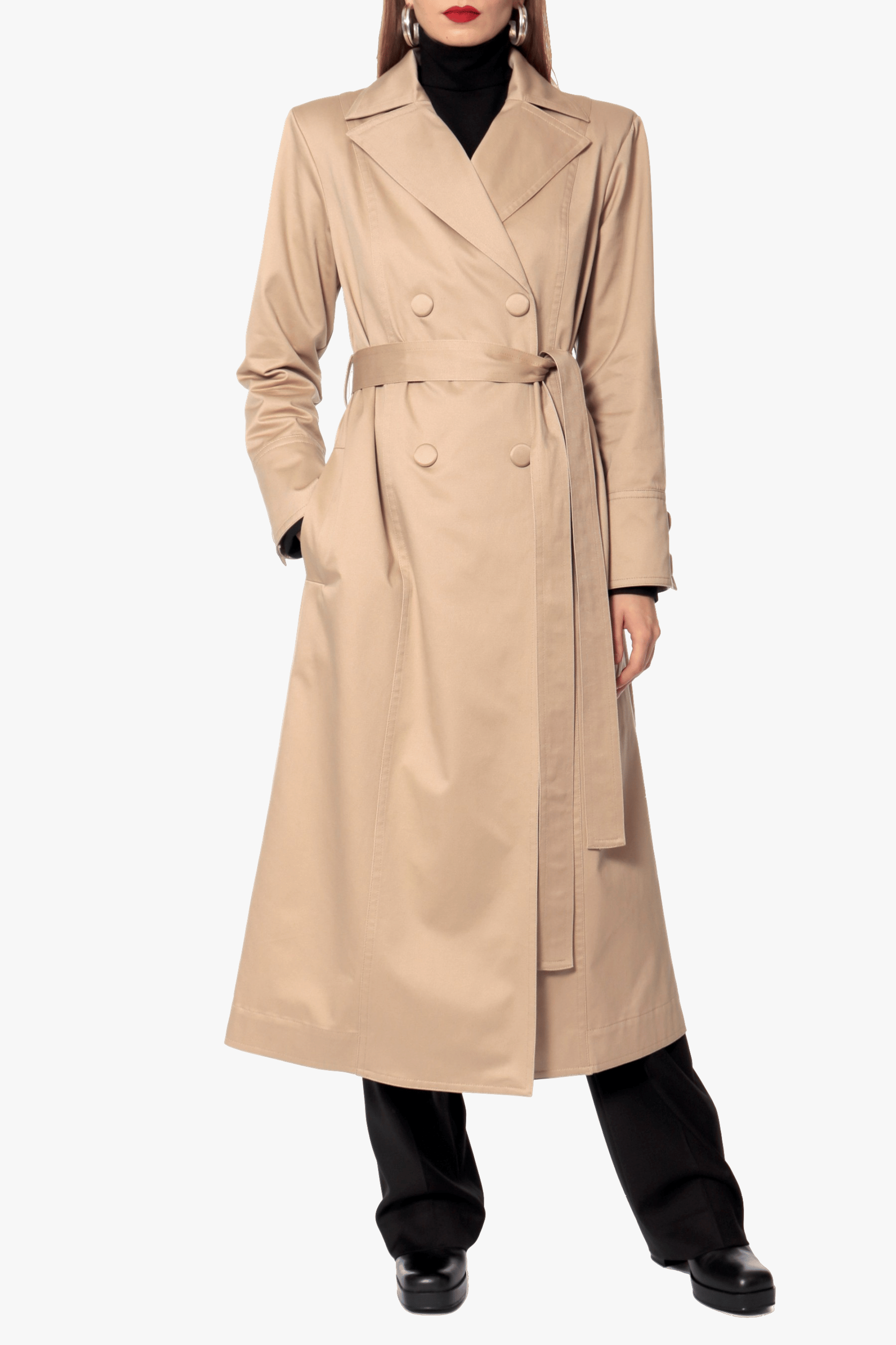 Trench Coat Logan Natural Beige made by HALEWSKI