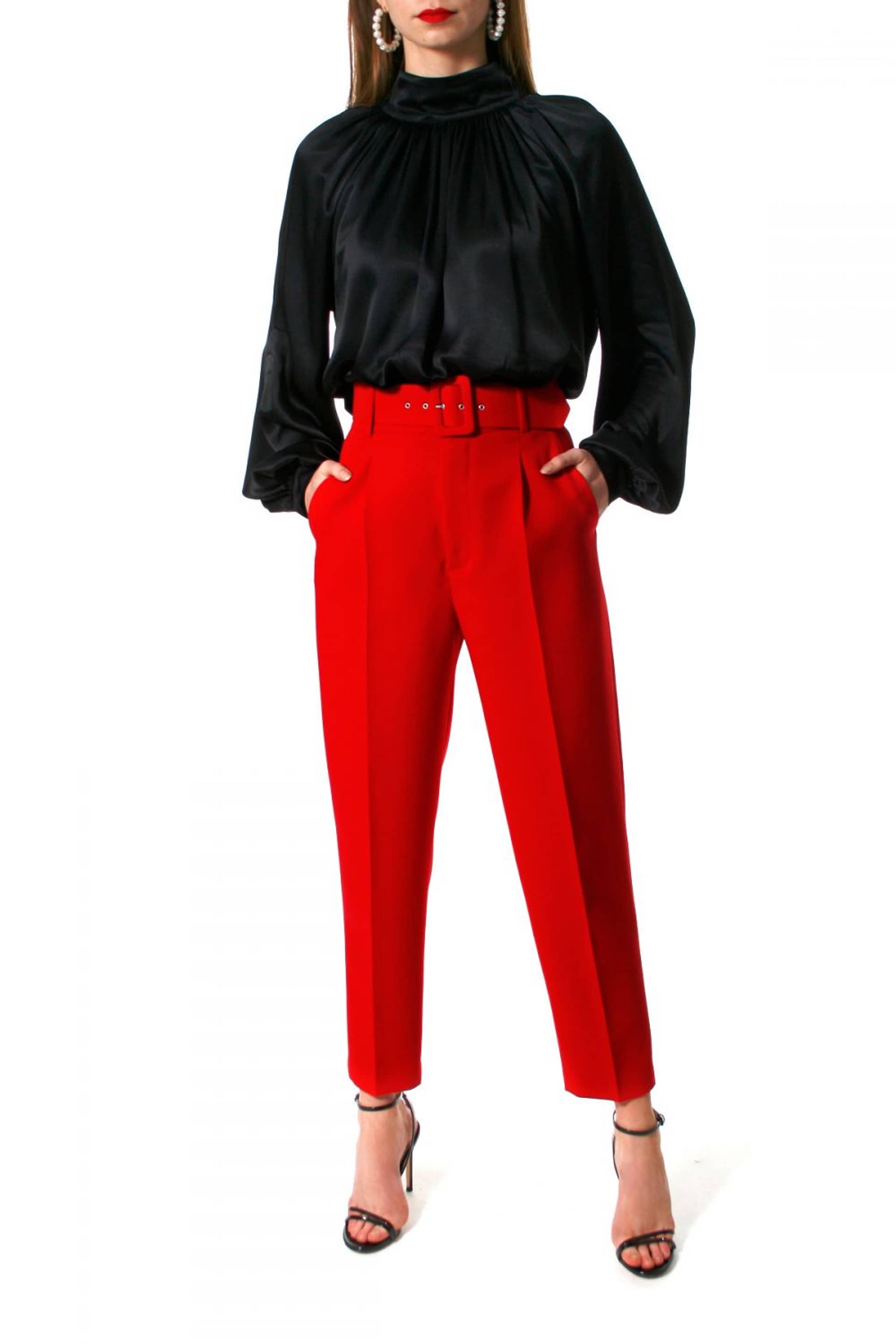 Pants Tracey True Red made by HALEWSKI