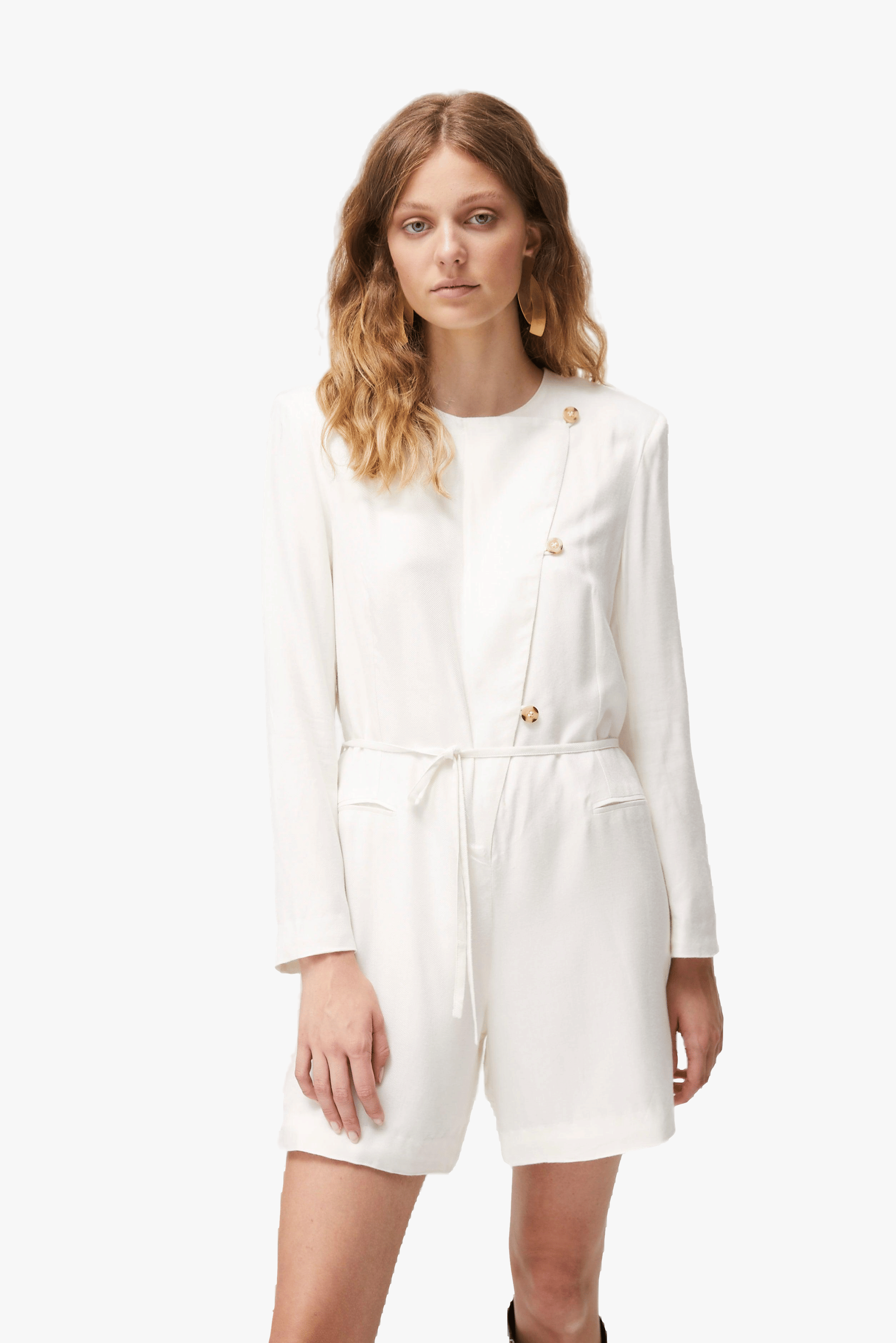 Calla Jumpsuit in White made by Atoir