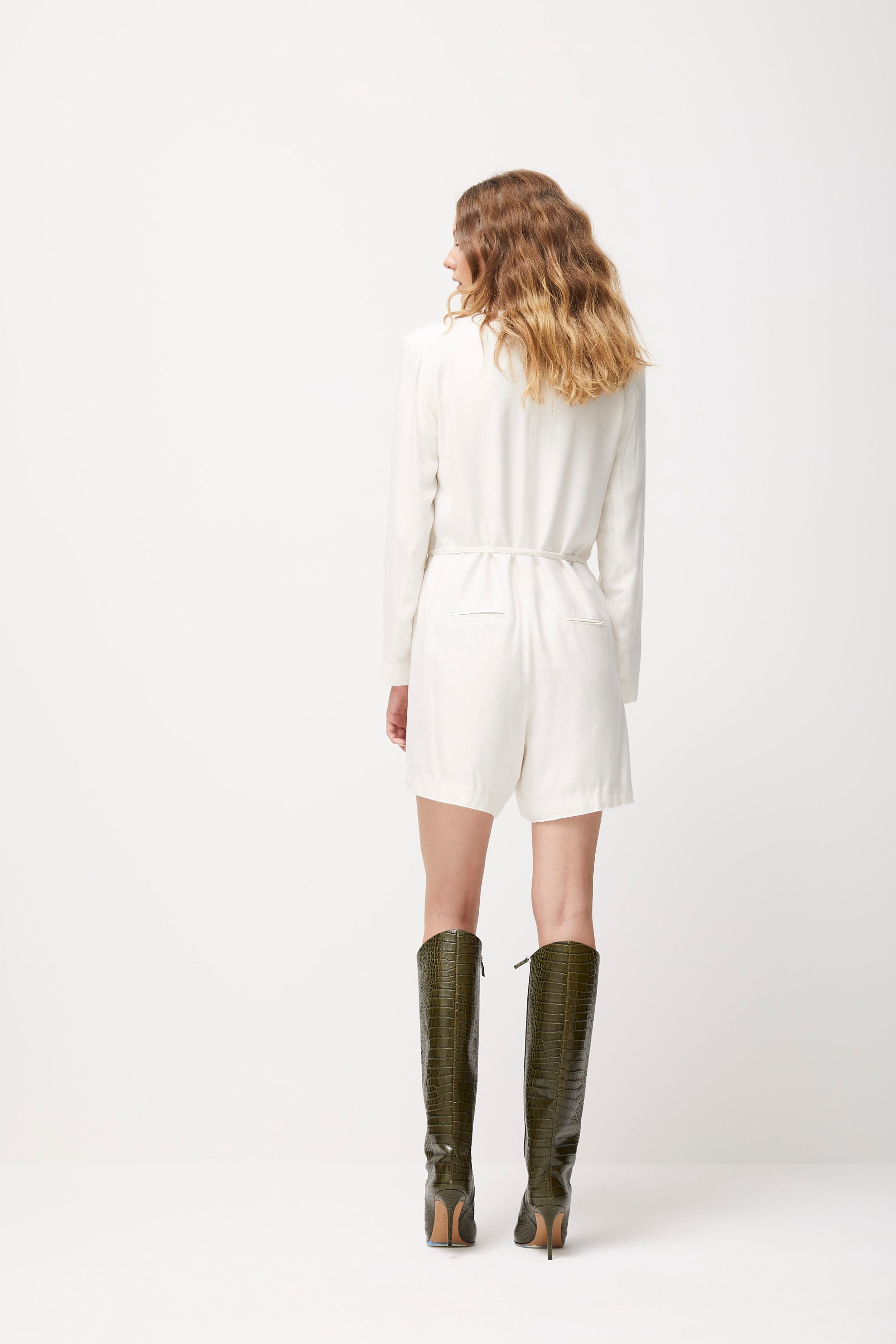 Calla Jumpsuit in White made by Atoir
