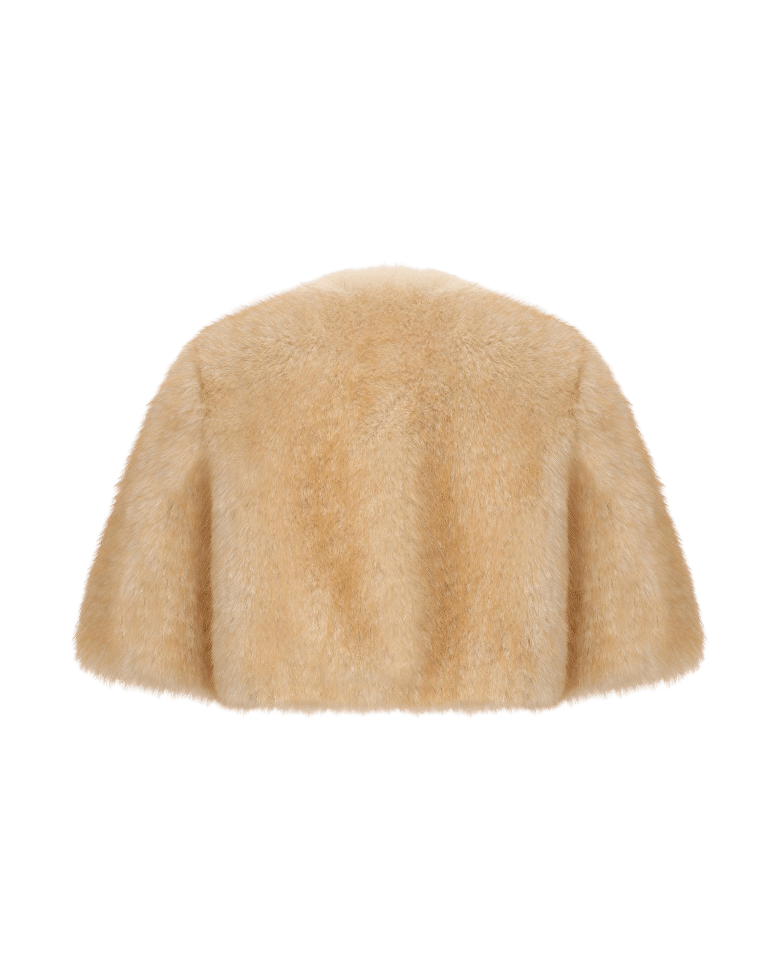 Thalia Cropped Faux Fur Jacket (Yellow) made by Nana Jacqueline