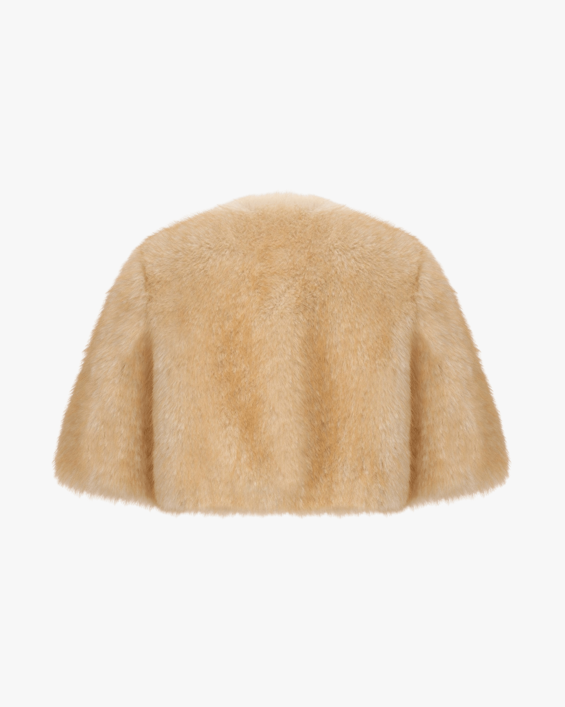 Thalia Cropped Faux Fur Jacket (Yellow) made by Nana Jacqueline