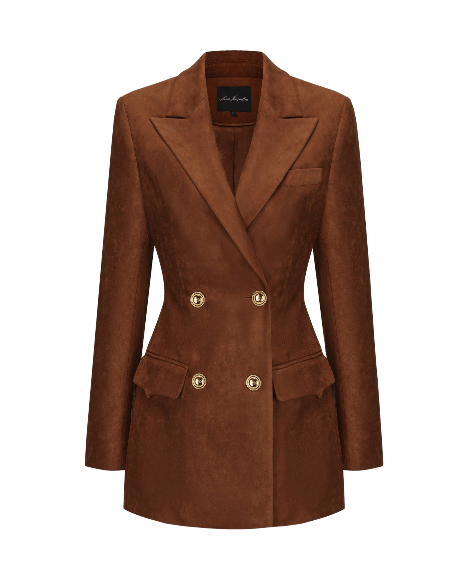Sienne Suede Blazer (Brown) made by Nana Jacqueline