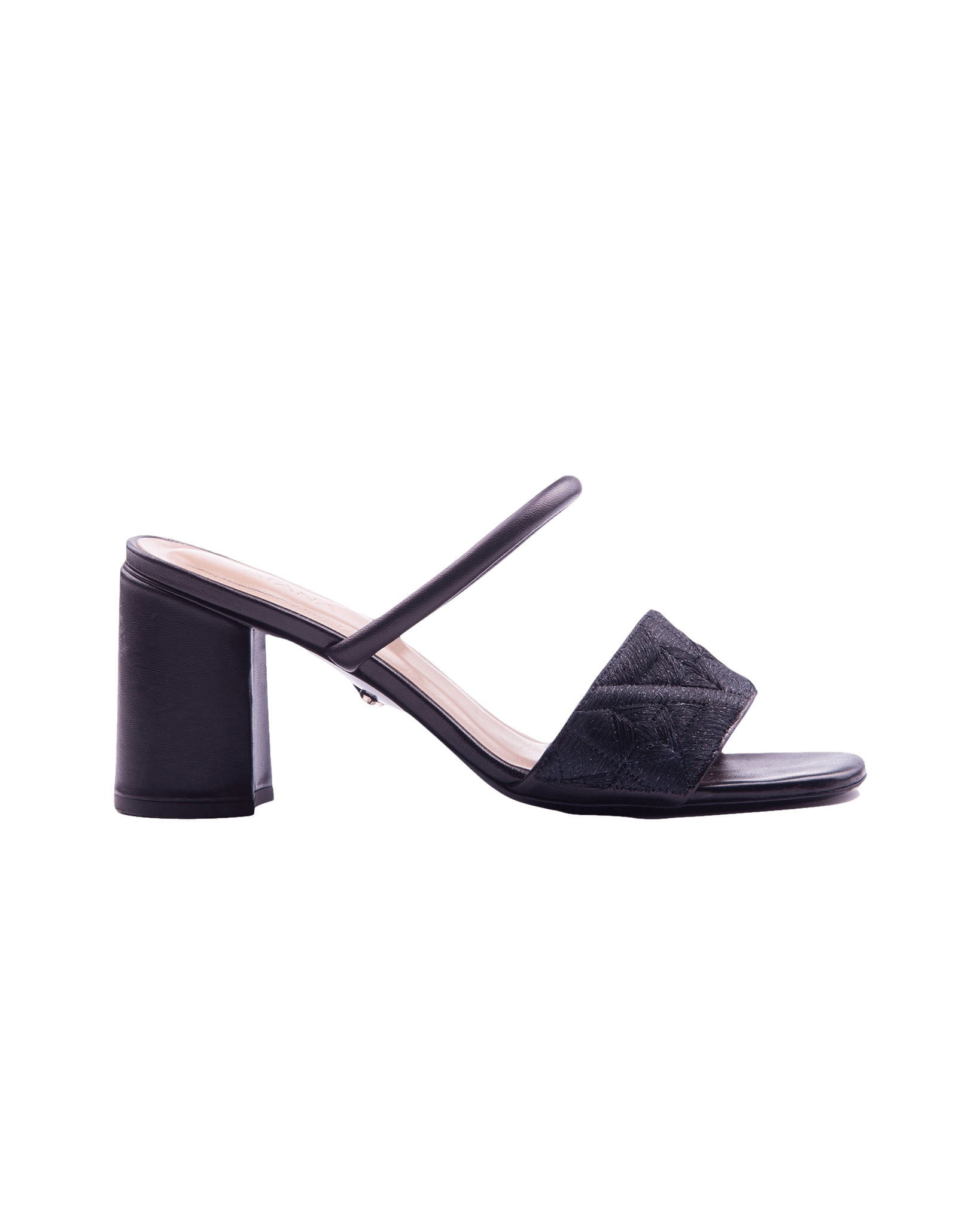 Full Fibre Mule 75 Black in Black made by ATANA