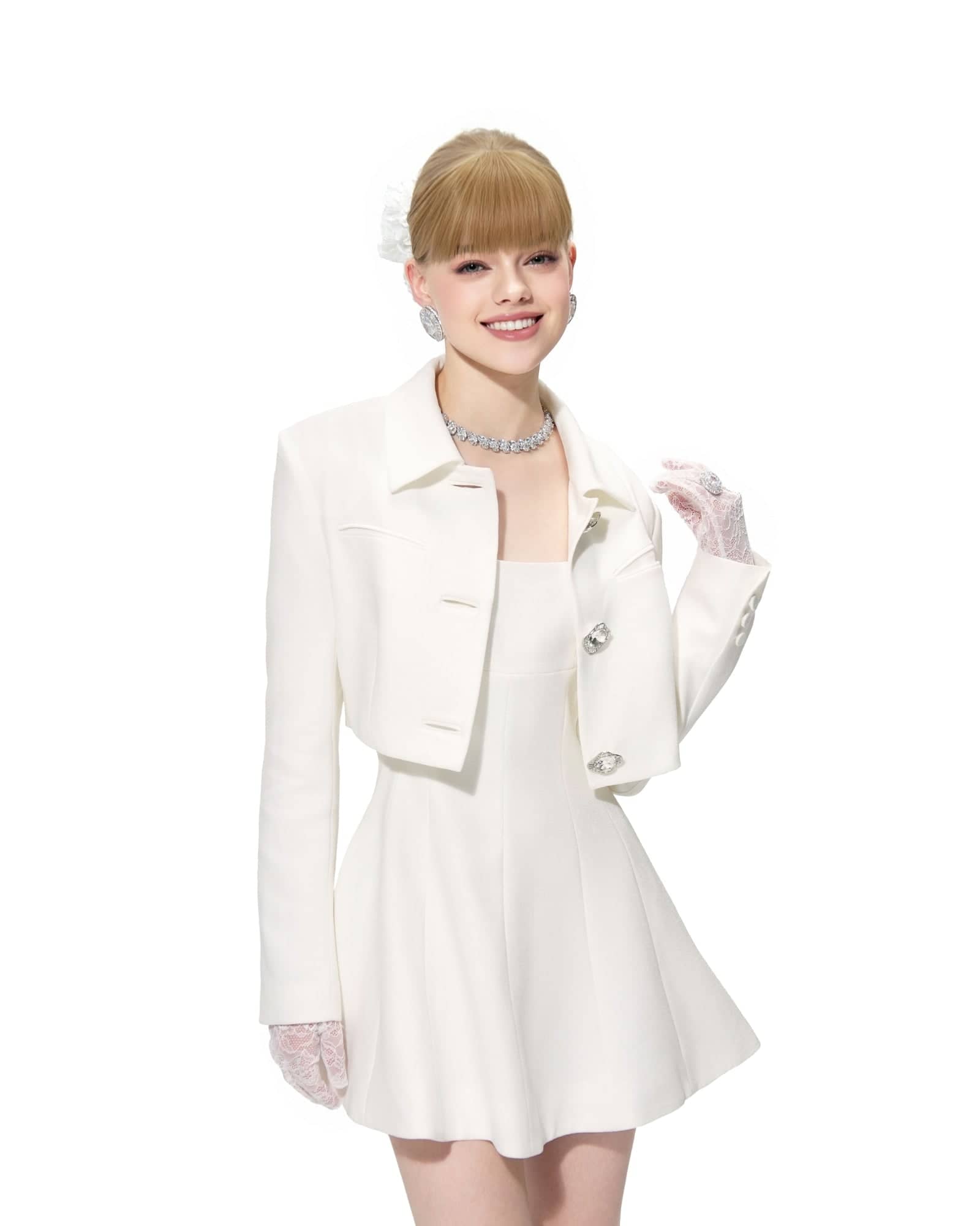 Marianne Dress (White) made by Nana Jacqueline