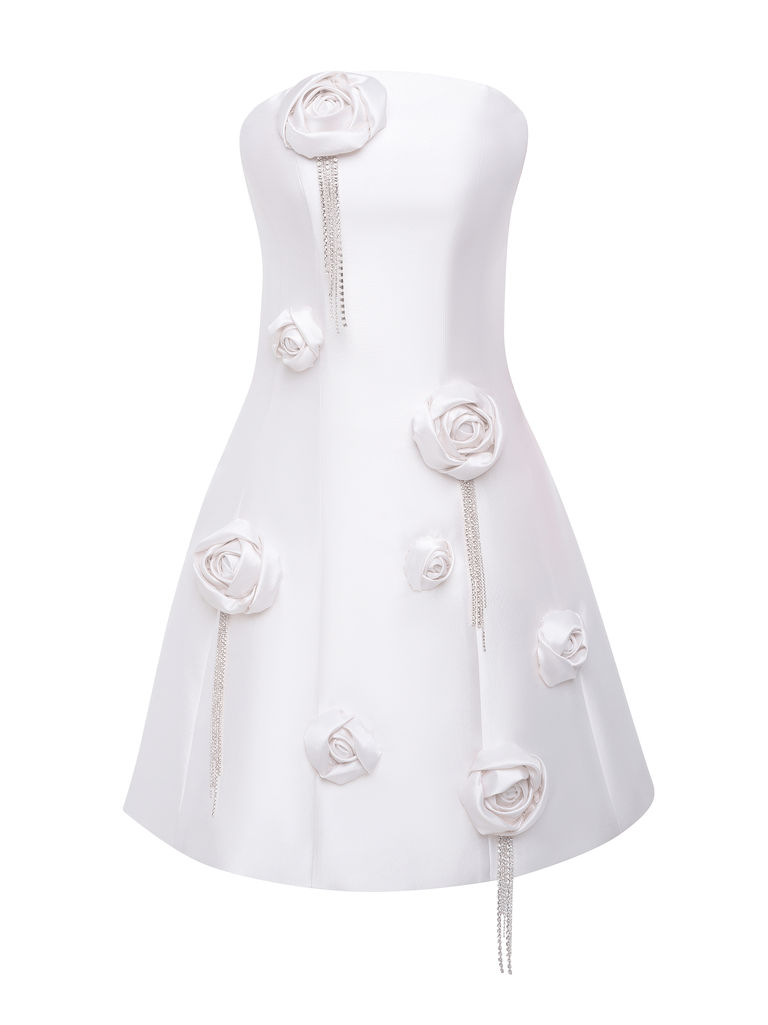 APPLIQUED STRAPLESS MINI DRESS made by NDS The Label