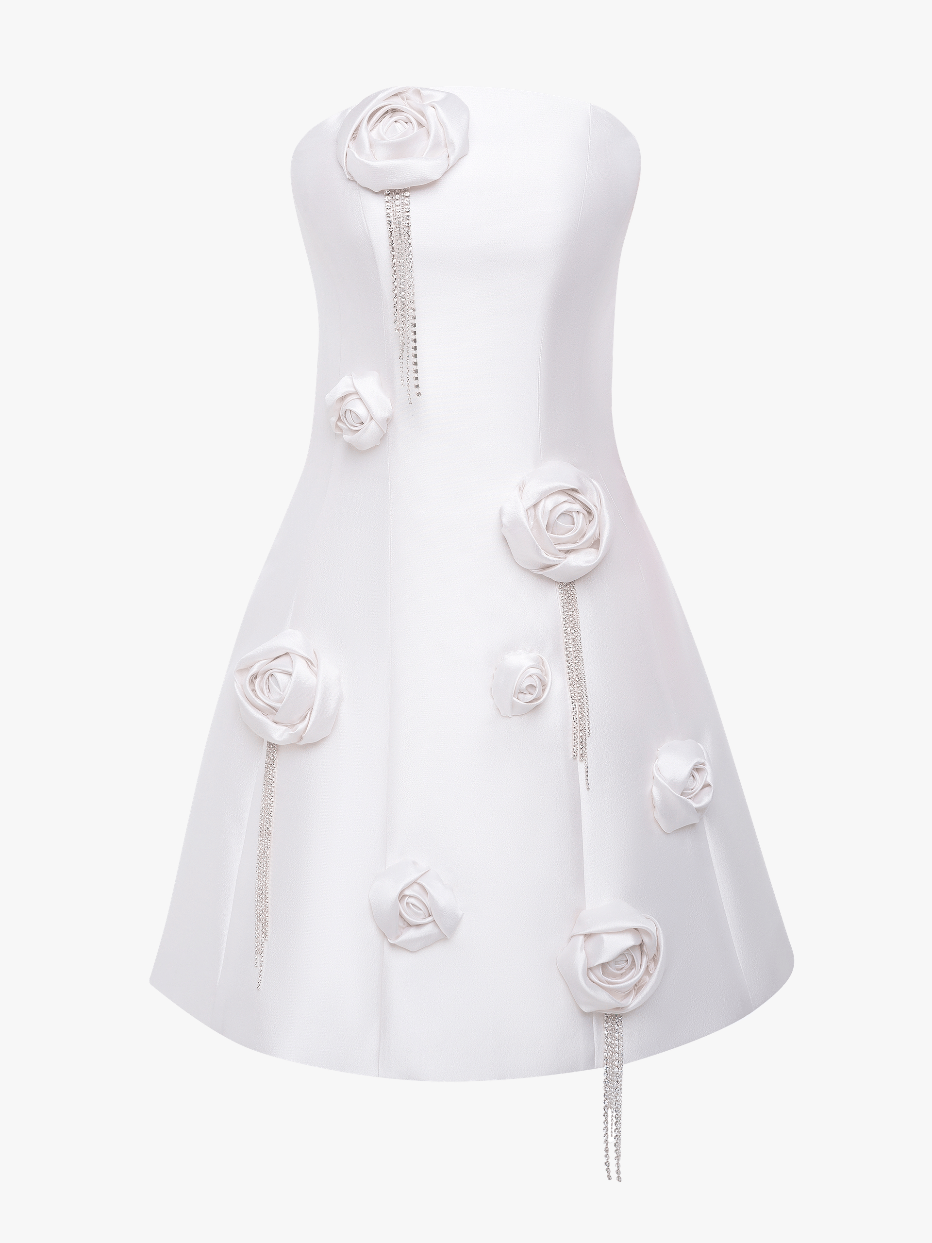 APPLIQUED STRAPLESS MINI DRESS made by NDS The Label