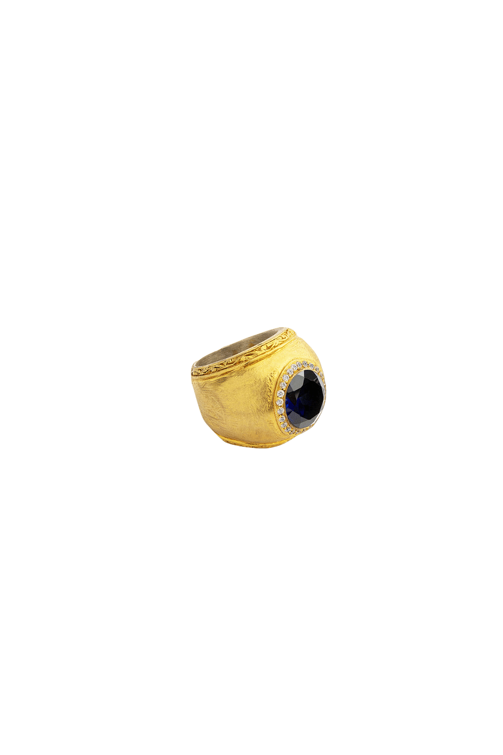 Saphhire Gold Ring made by Lora Istanbul