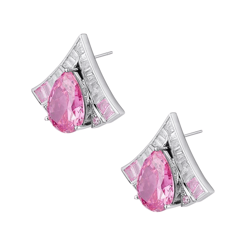 Brigette Earrings (Pink) (Final Sale) in Pink made by Nana Jacqueline